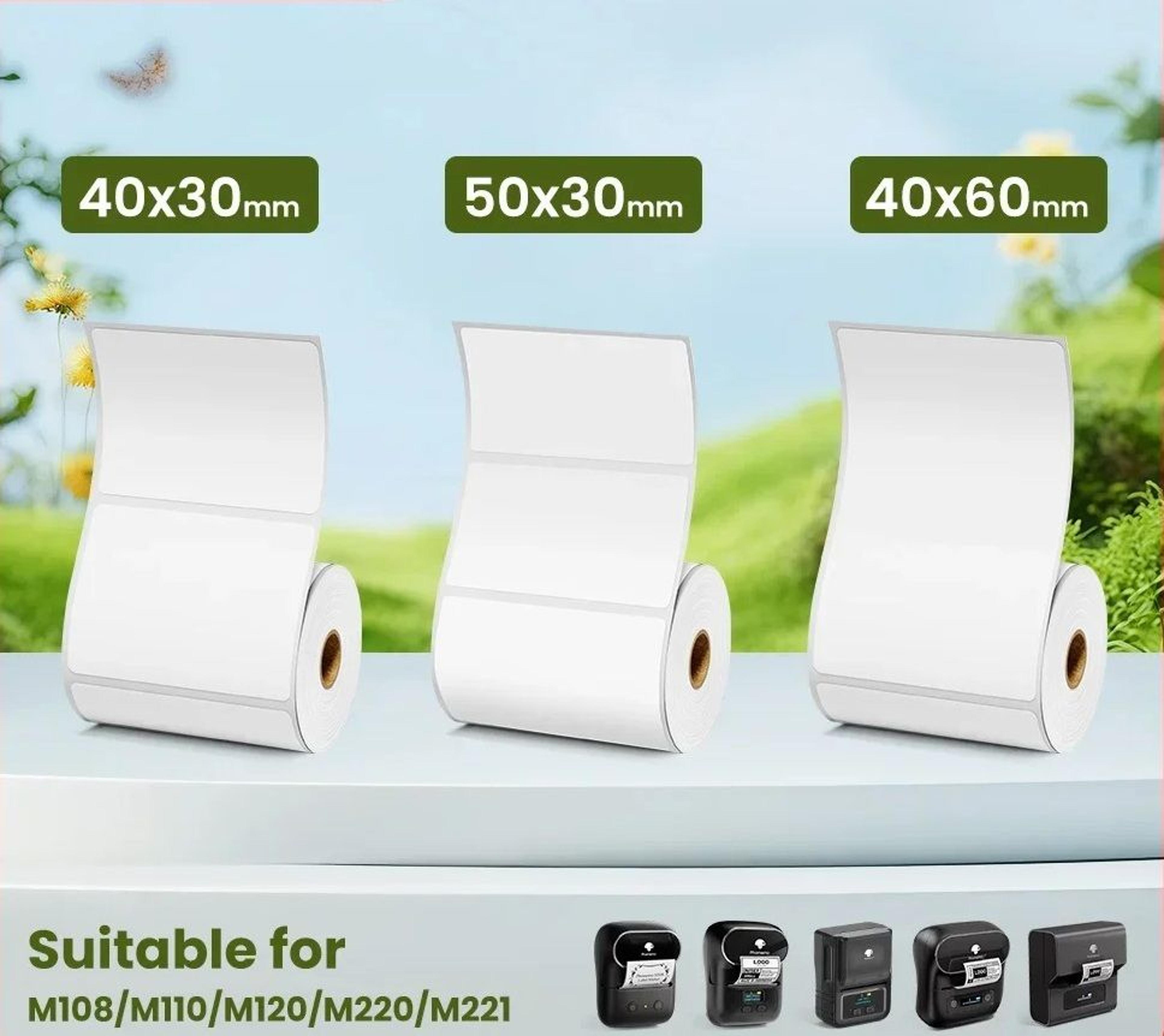 direct thermal white self-adhesive label roll sets