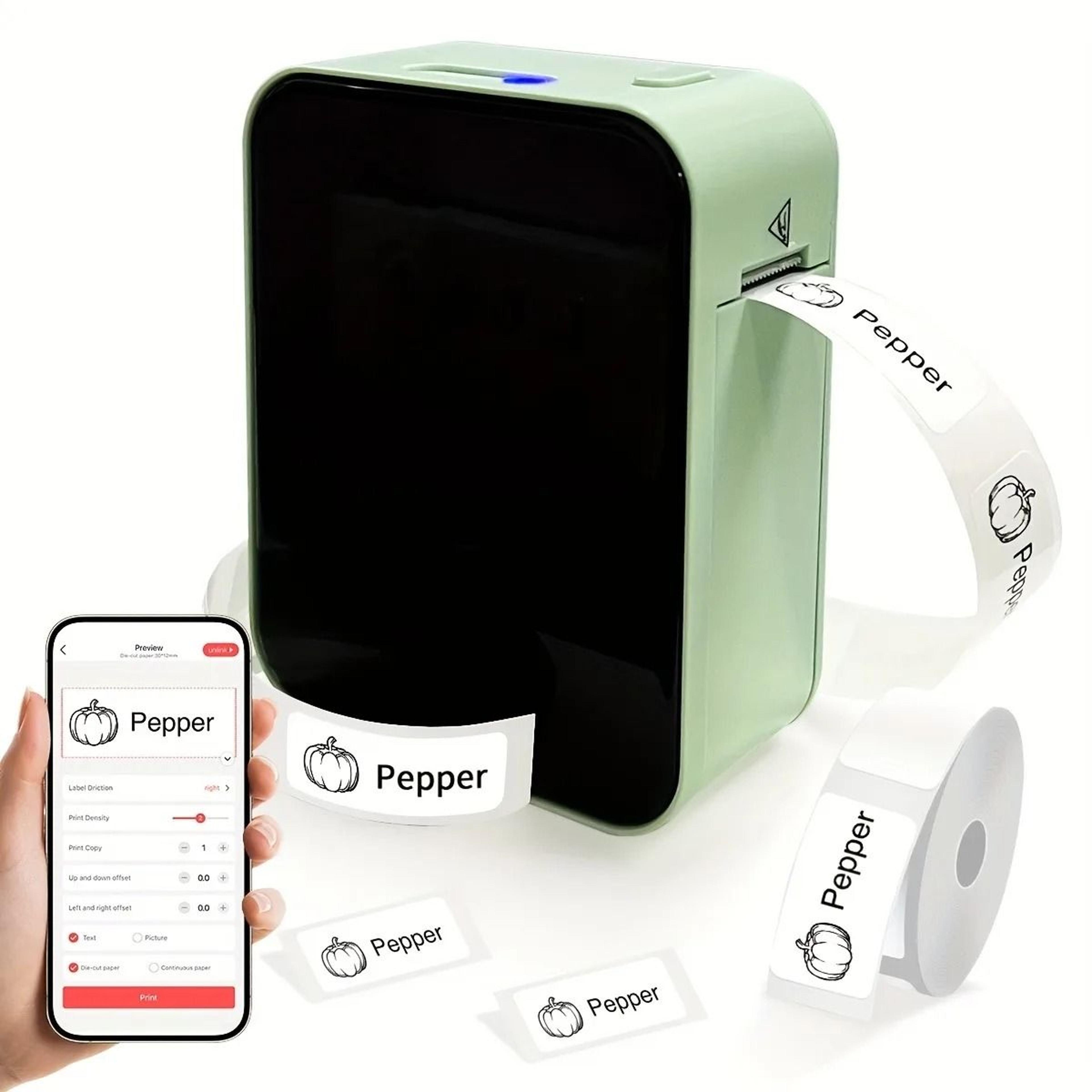 portable mini wireless thermal label maker set