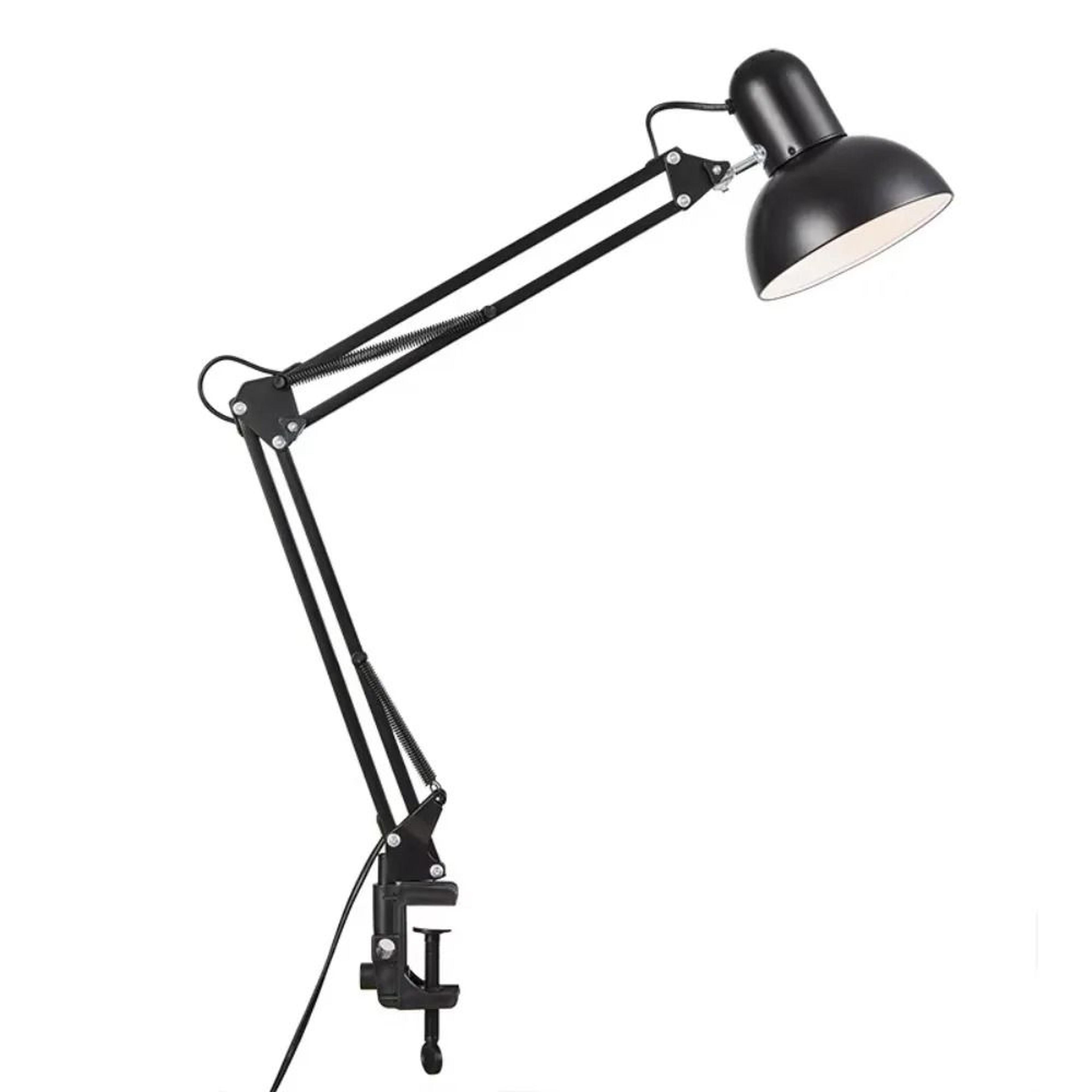 adjustable long arm architect led desk lamp with c-clamp