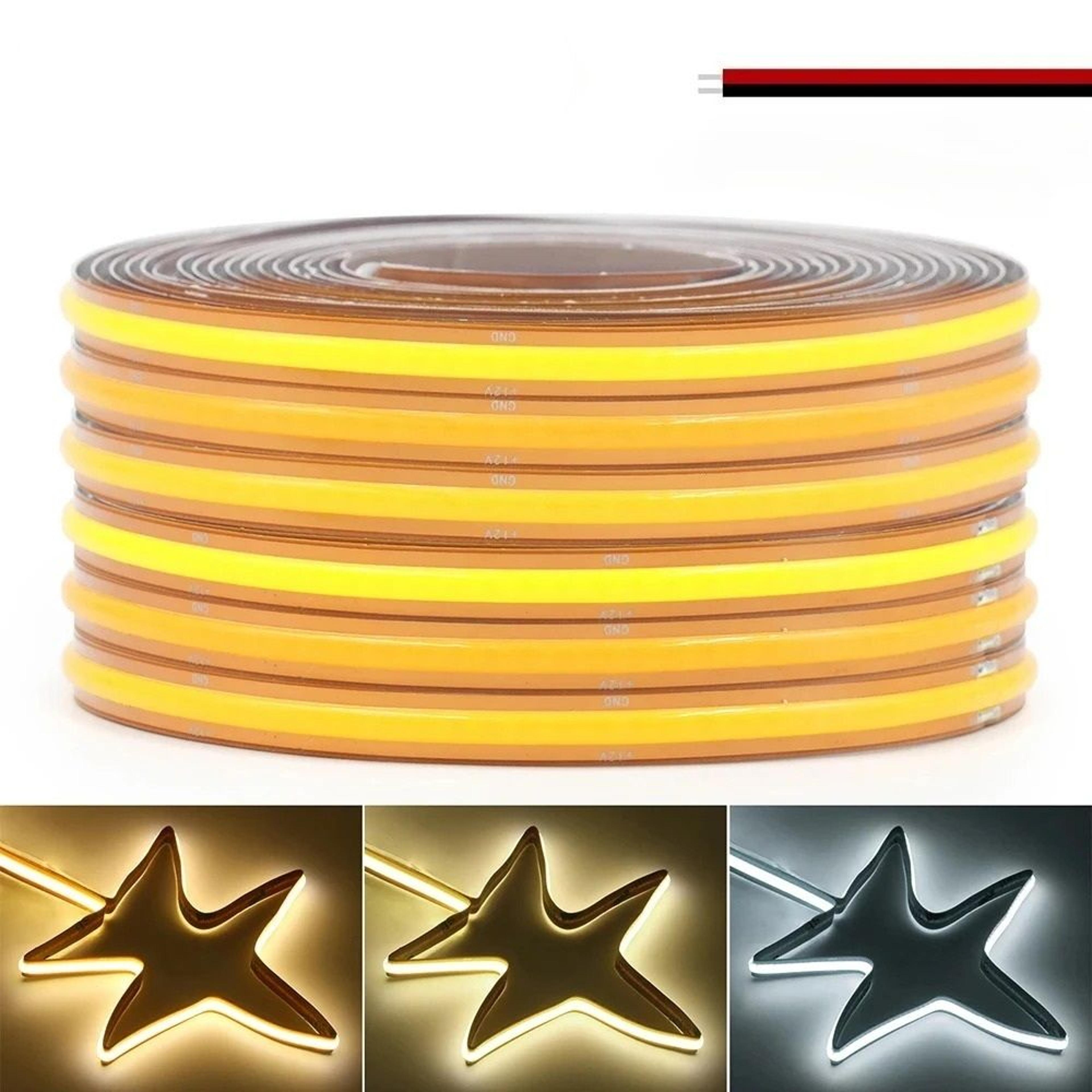24v cob led strip light continuous bright linear lighting