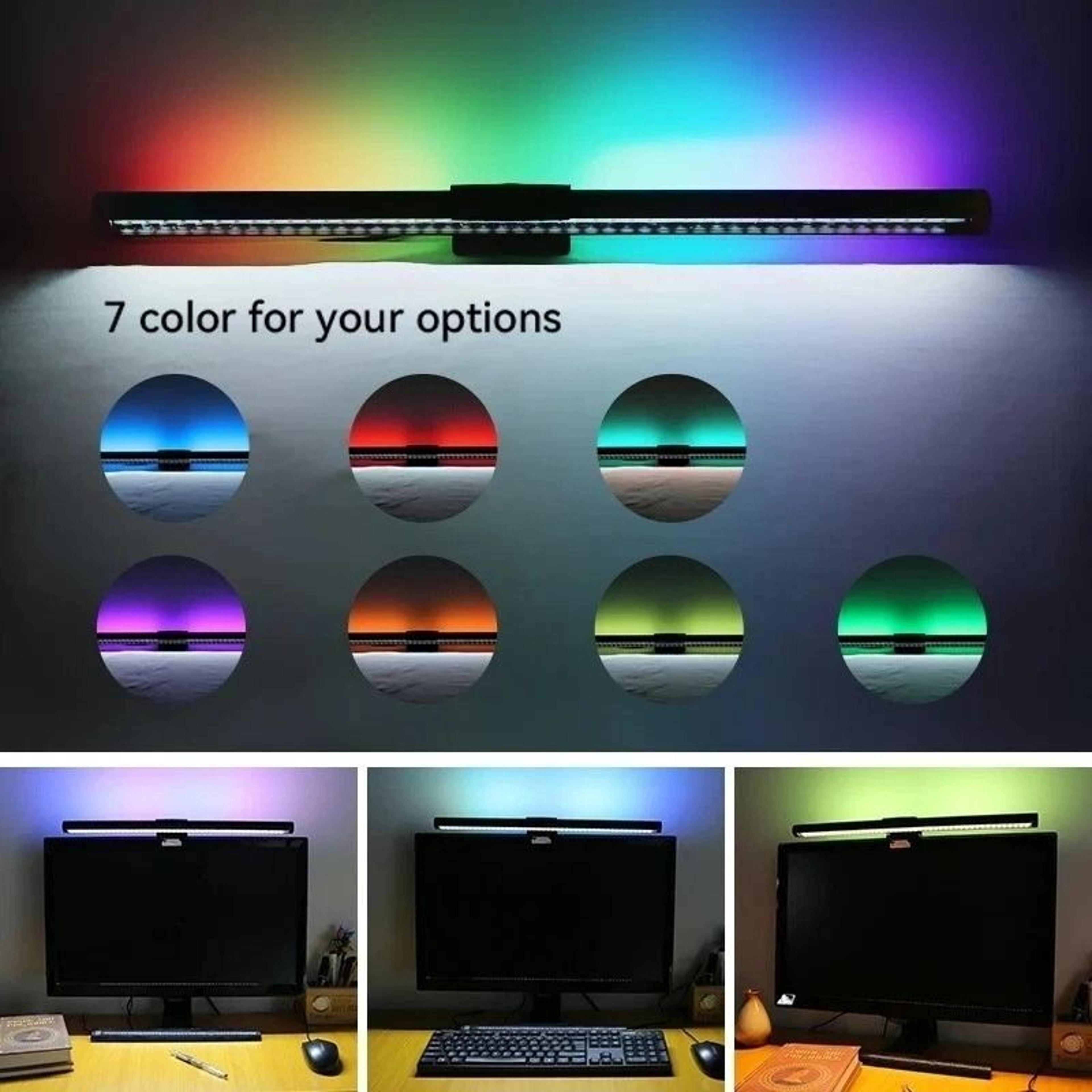 rgb led monitor light bar (stepless dimmable eye protection screen hanging lamp)