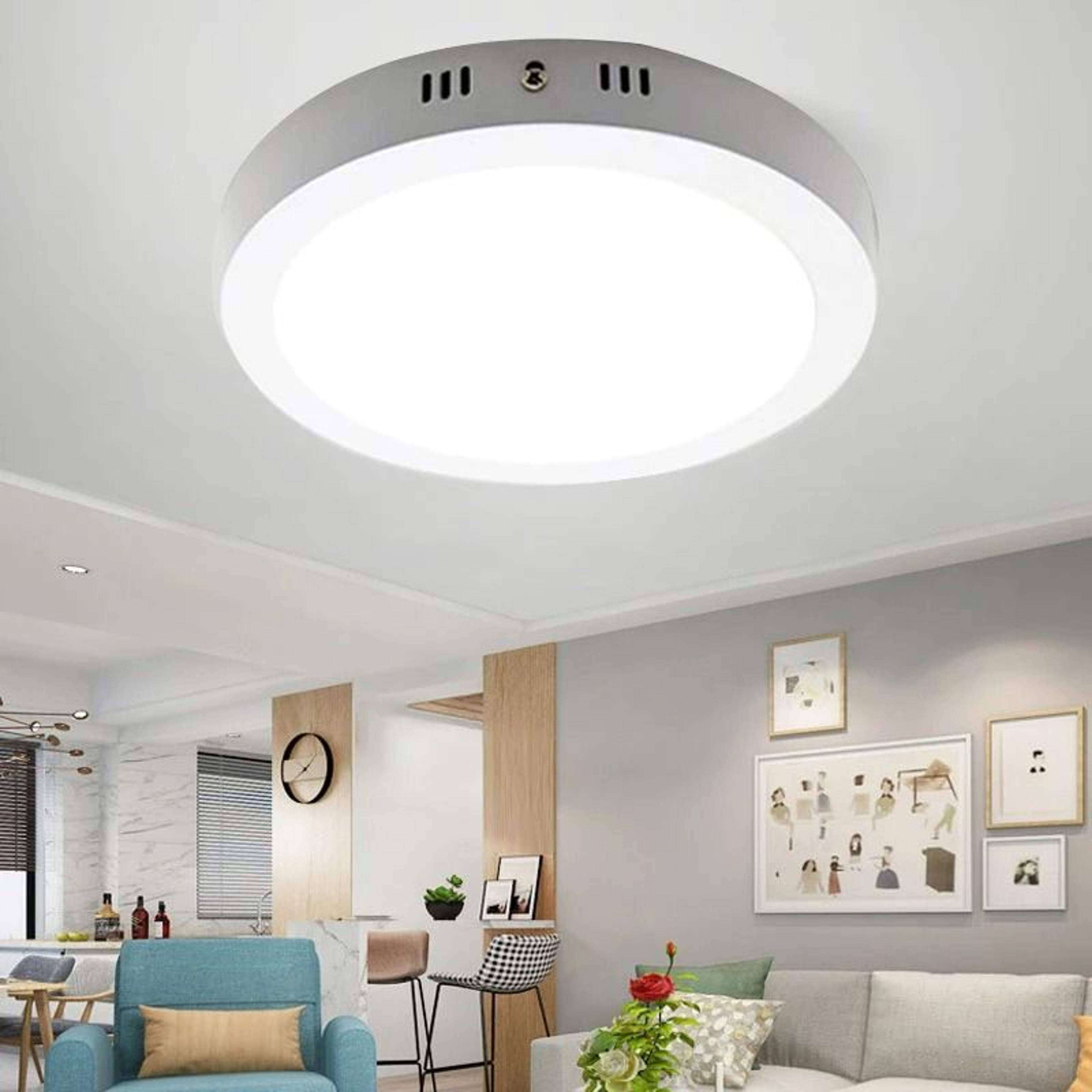 ultra-thin led ceiling light (110–265v flush mount panel lamp for living room & bedroom)