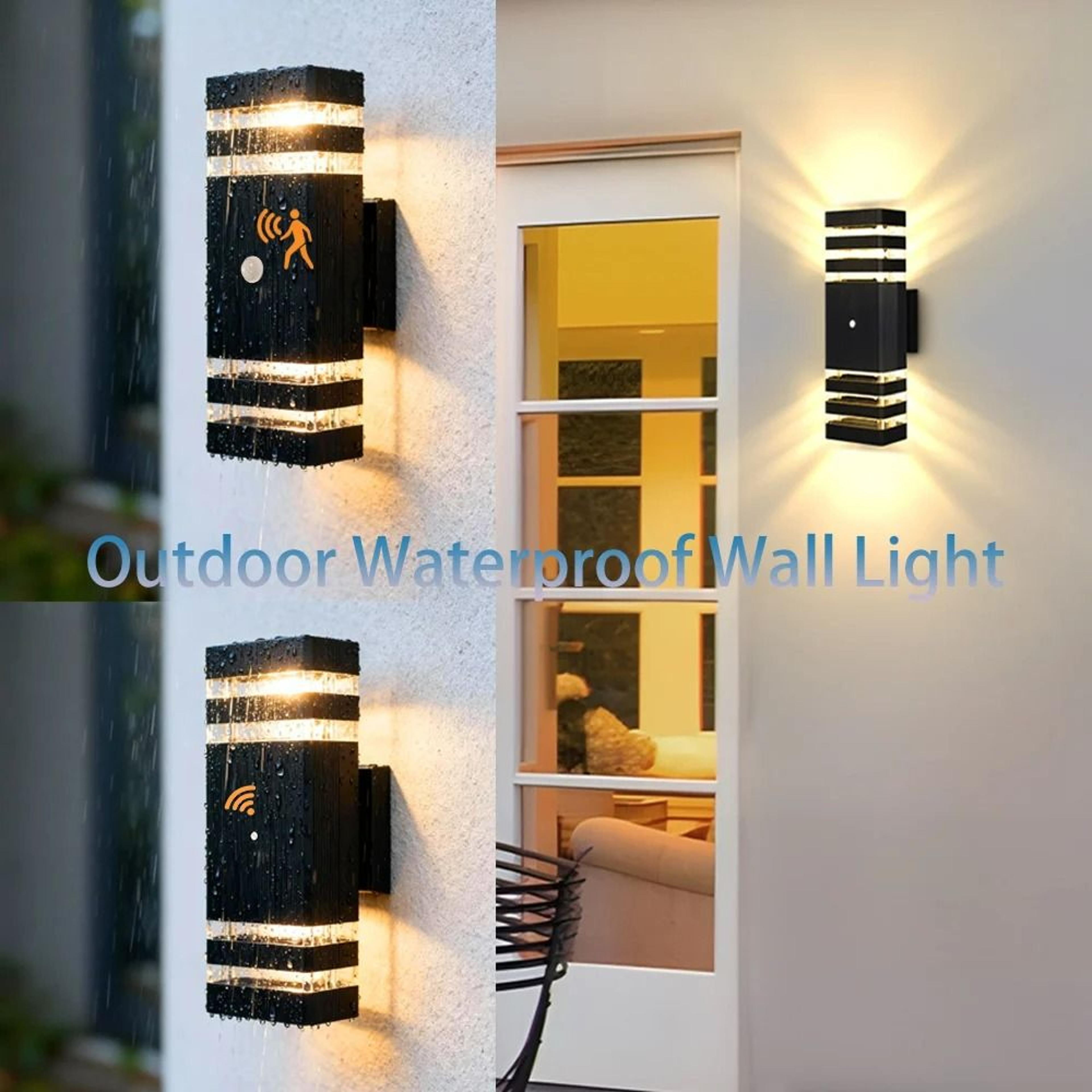 smart outdoor wall light (ip65 waterproof led motion sensor sconce