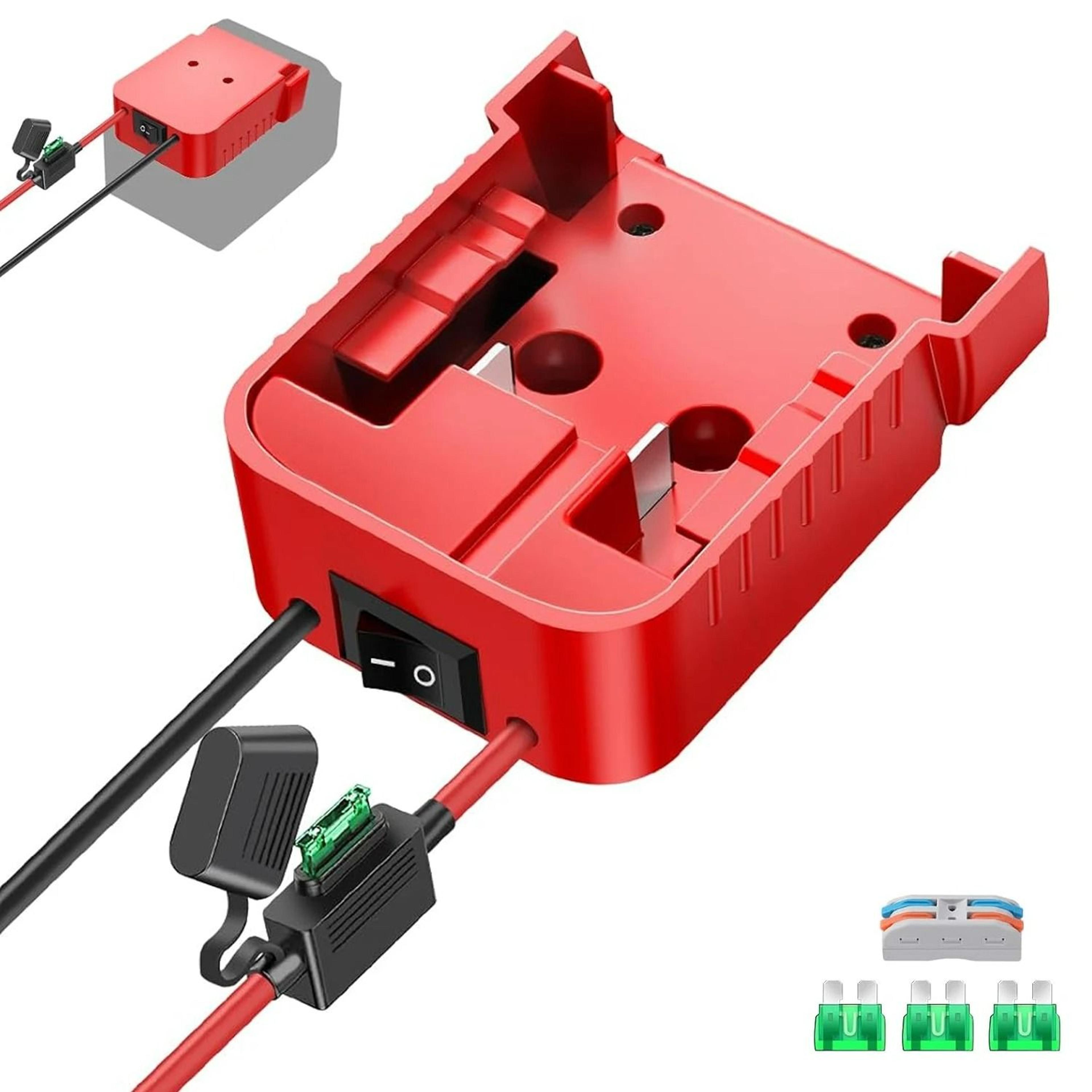 power wheel battery conversion kit for 18v lithium batteries with switch, fuse & wire terminals