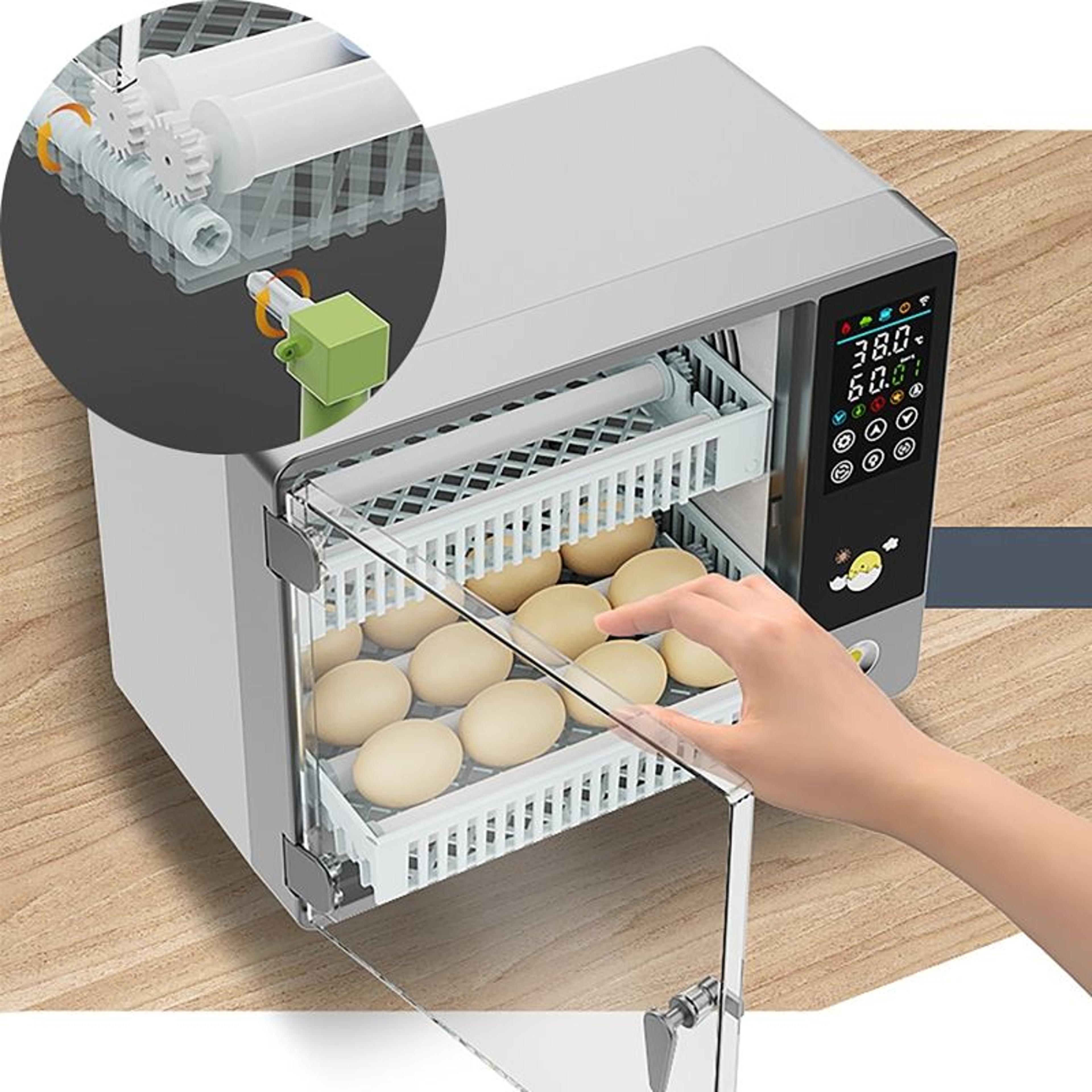 24-egg automatic incubator – fully automatic egg turner & hatcher for chicken, quail, and poultry farming