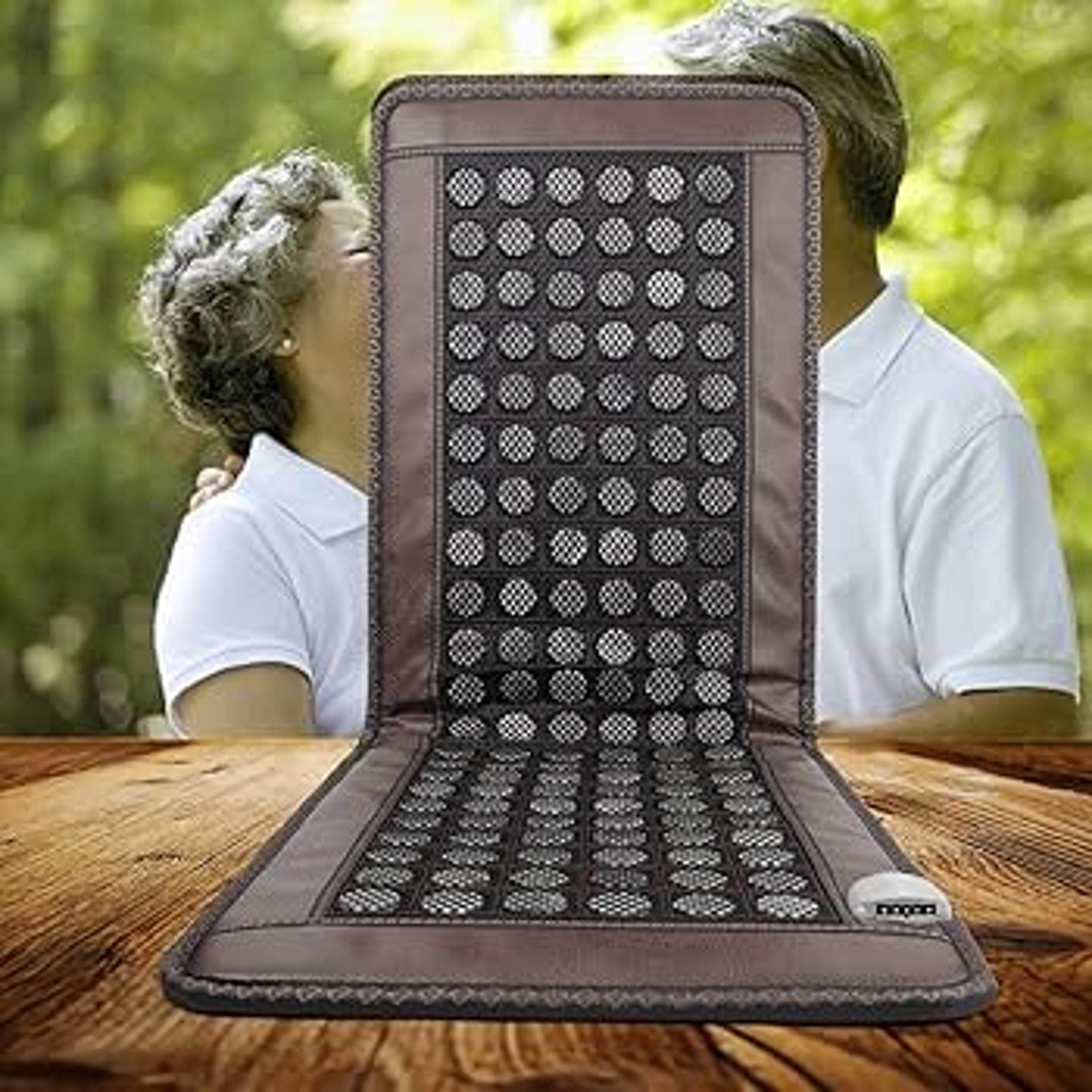 thermastone far infrared heating mat – full-body jade and tourmaline heat therapy pad for deep relaxation & pain relief