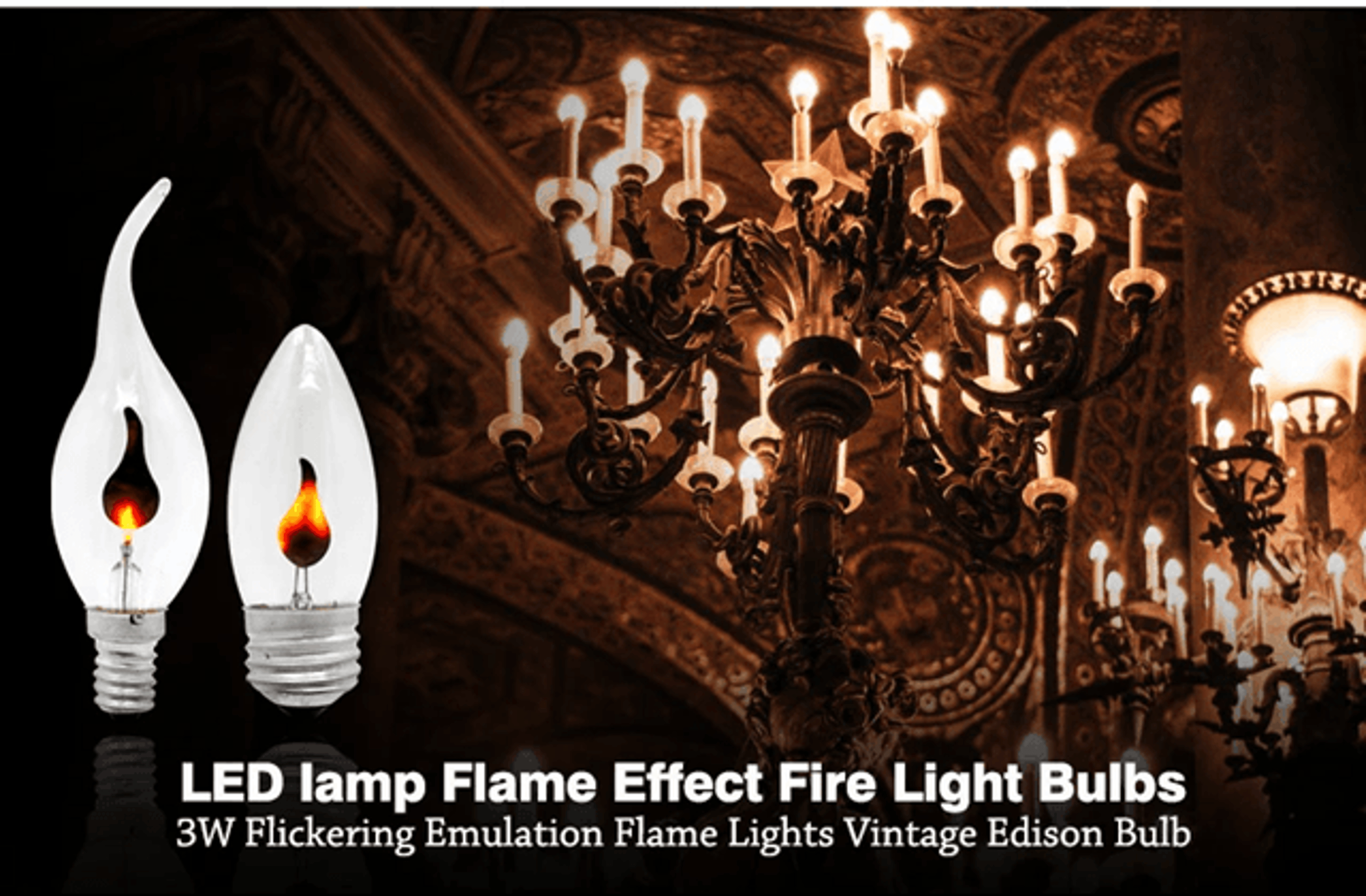 vintage flame effect led bulb e14 e27 candle light for home decor and ambient lighting