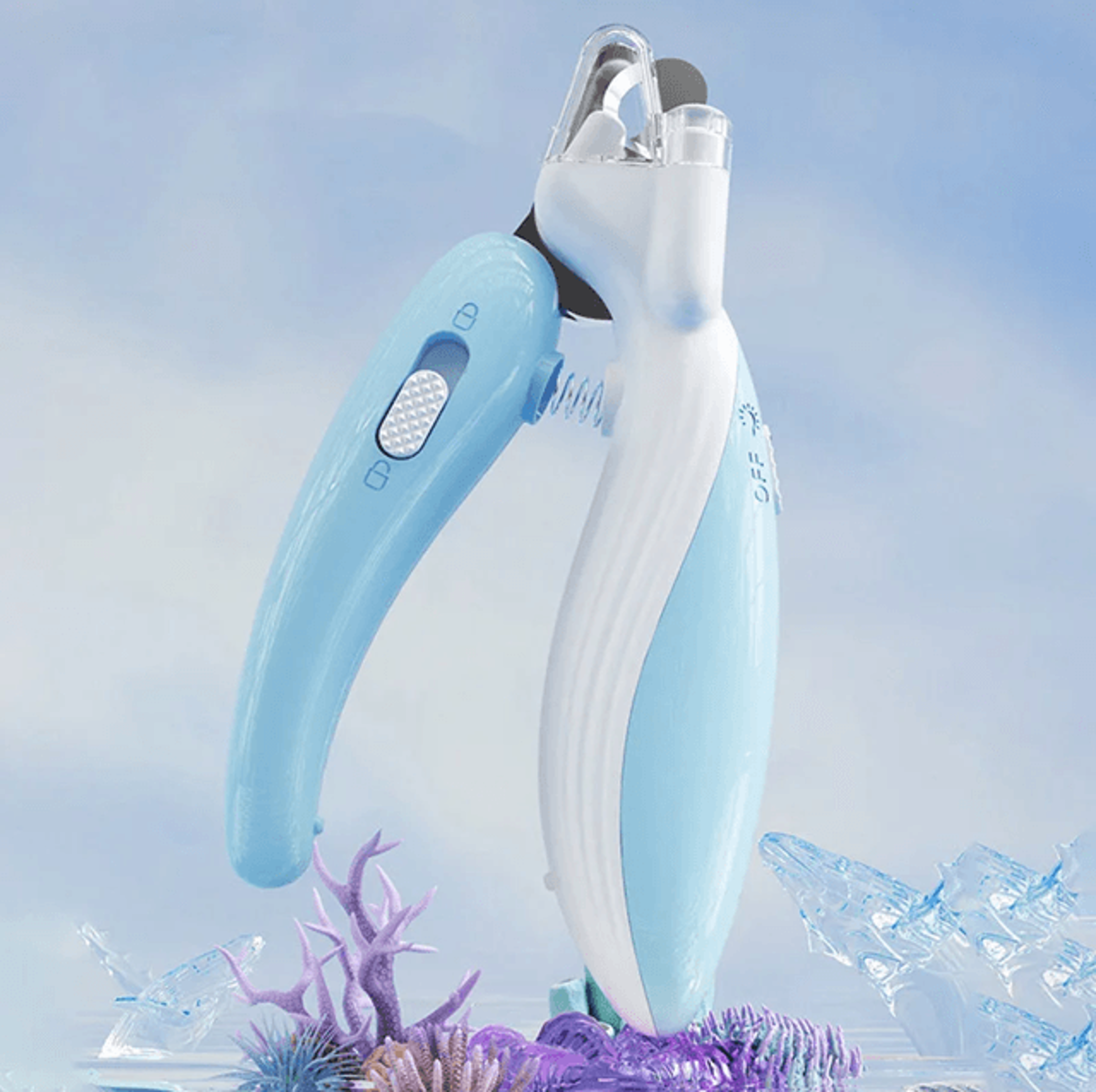 led pet nail clippers for dogs and cats with safety guard and grooming light