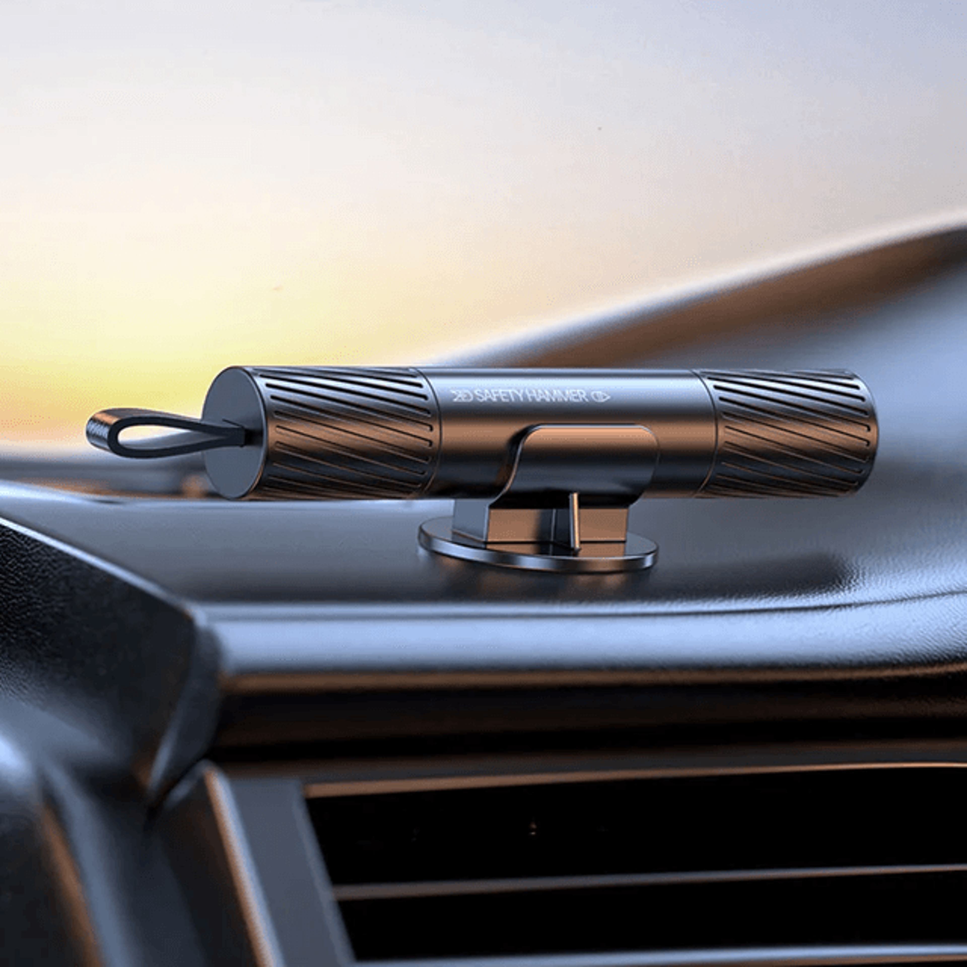 2 in 1 car safety hammer with glass breaker and seat belt cutter