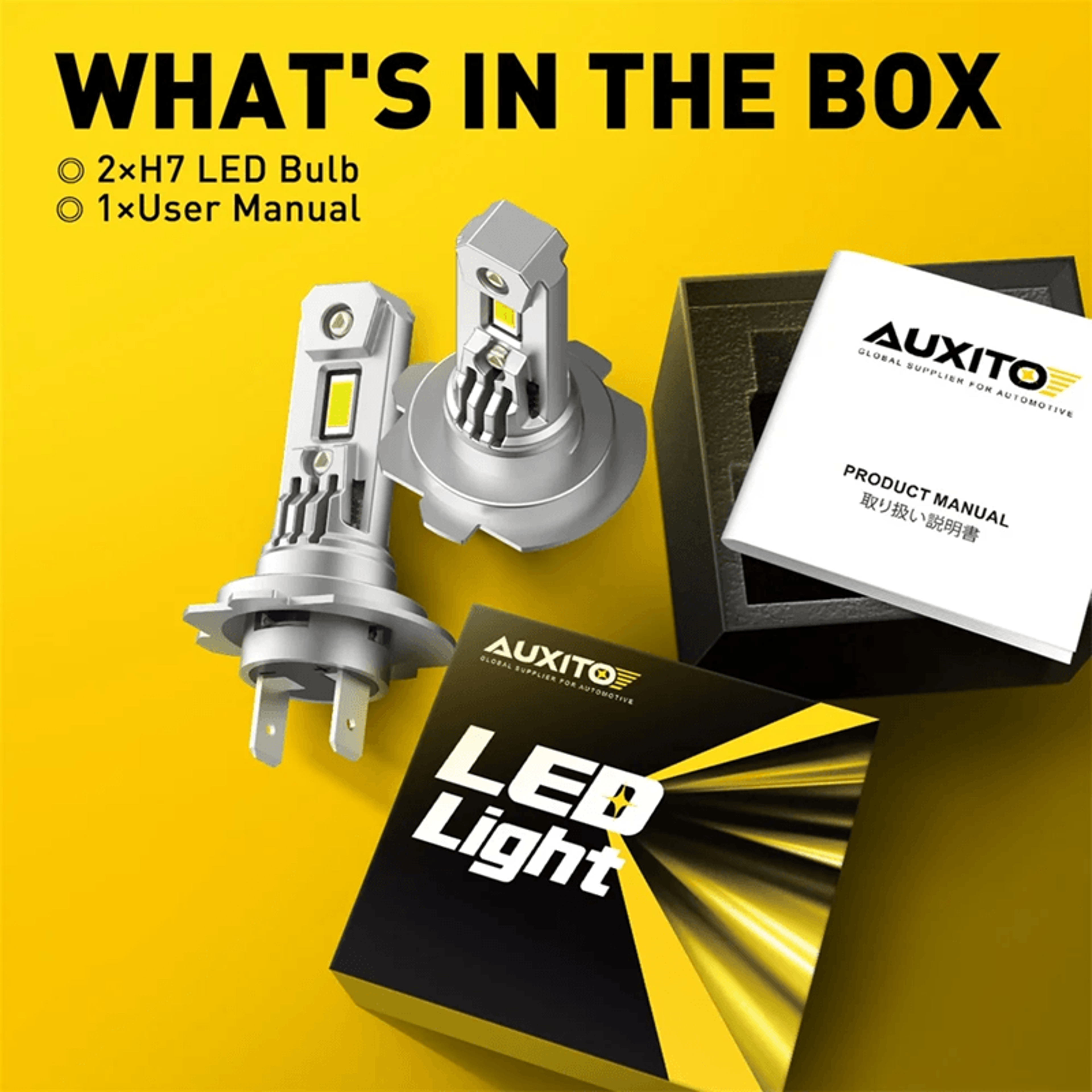 auxito h7 led headlight bulbs 12v canbus error free conversion kit for cars
