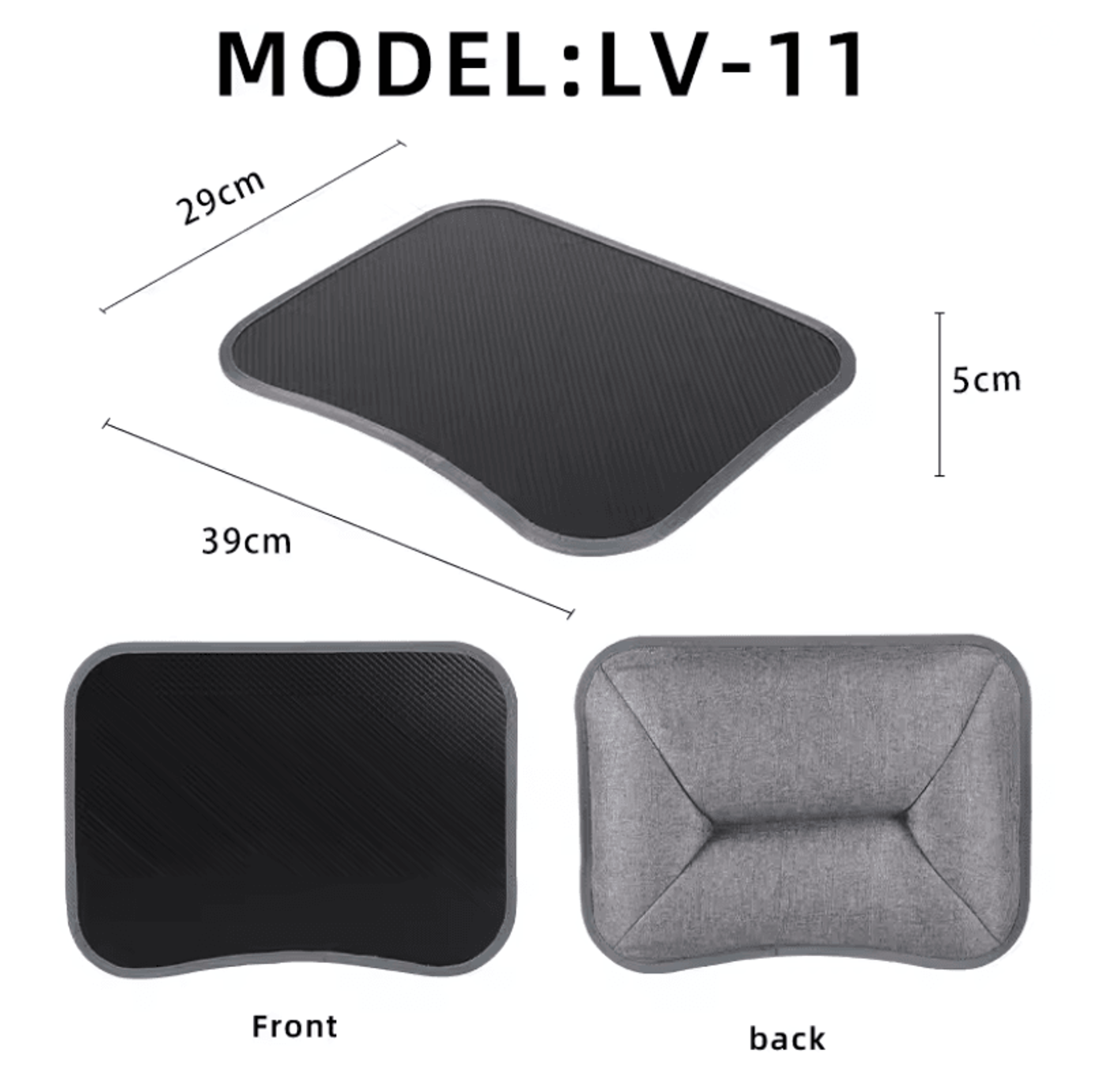 mumucc cushioned laptop lap desk with mouse pad – portable pillow table for home and travel