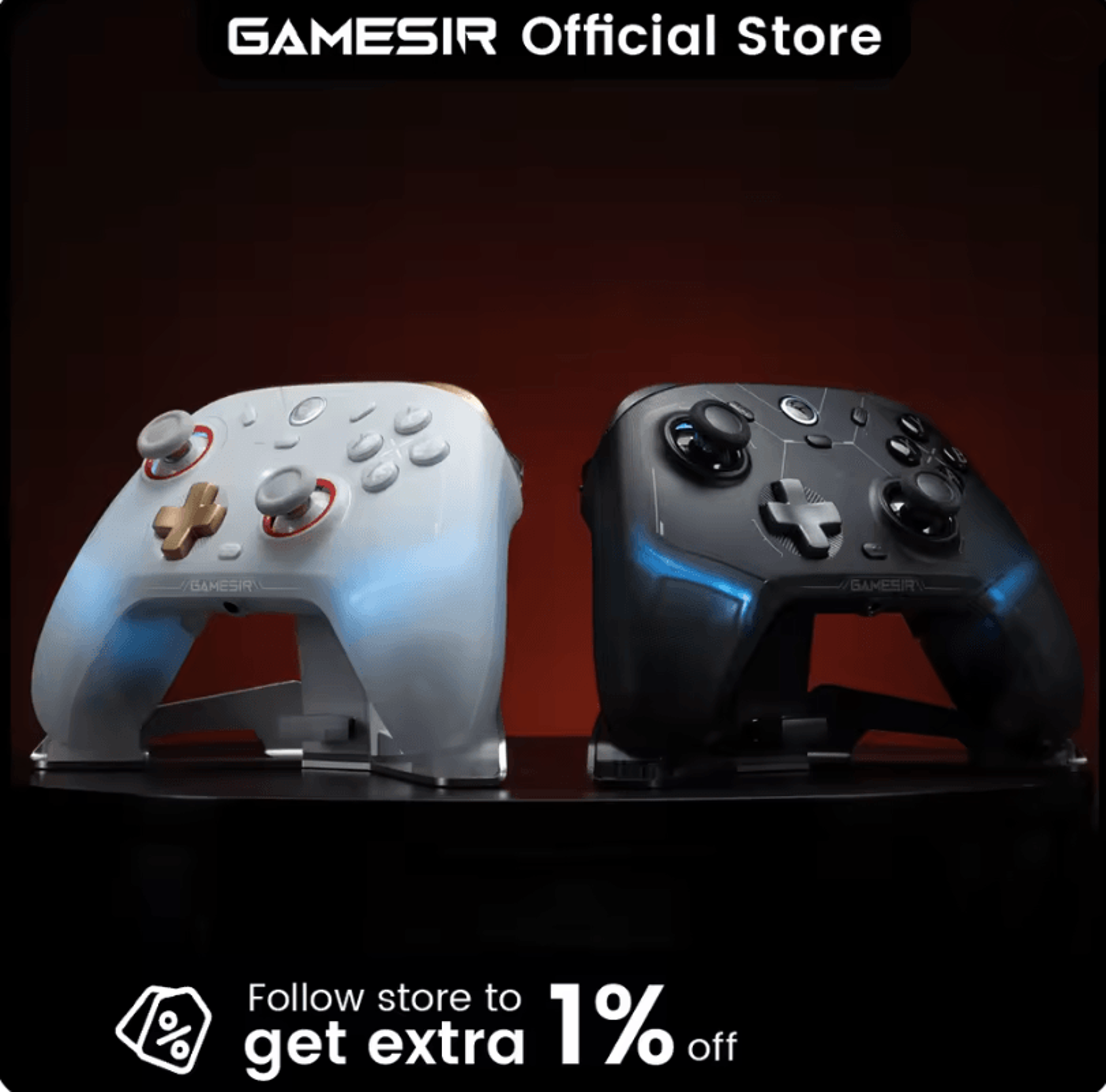 gamesir cyclone 2 wireless controller with hall effect joysticks for switch, iphone, and android