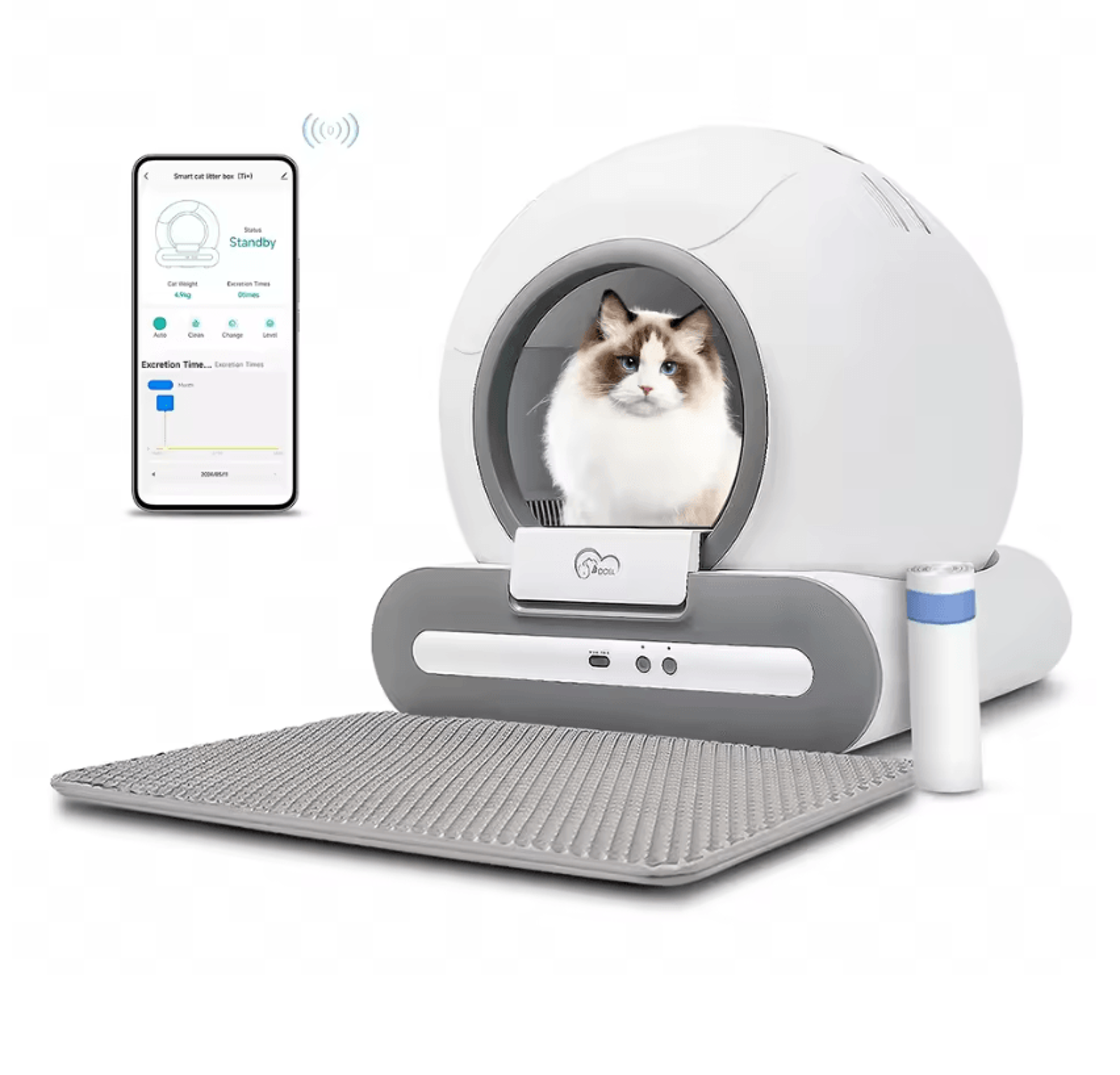 doel smartflow self-cleaning cat litter box with app control