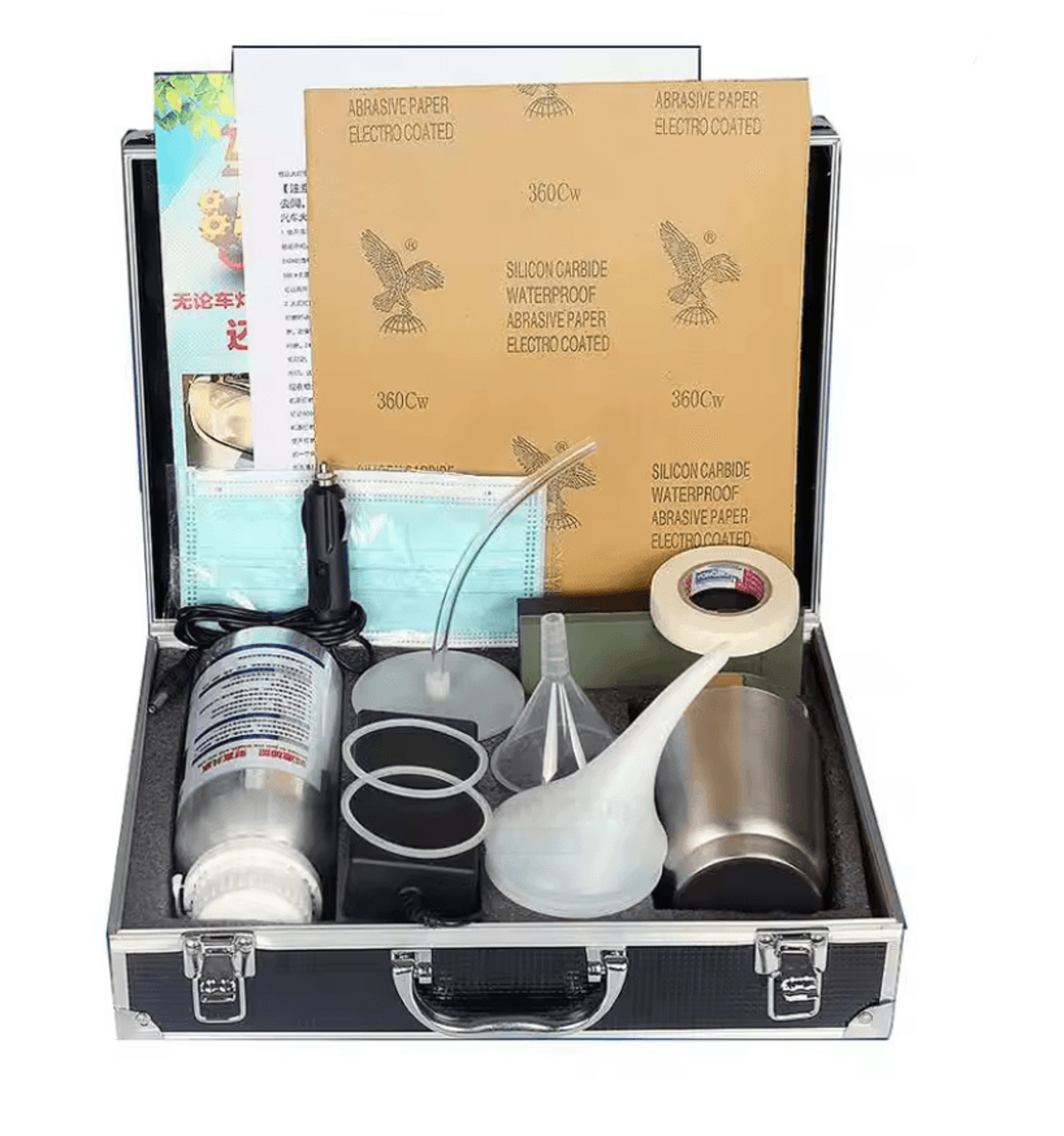 car headlight restoration kit with liquid polymer – scratch remover and uv protection for clearer night driving