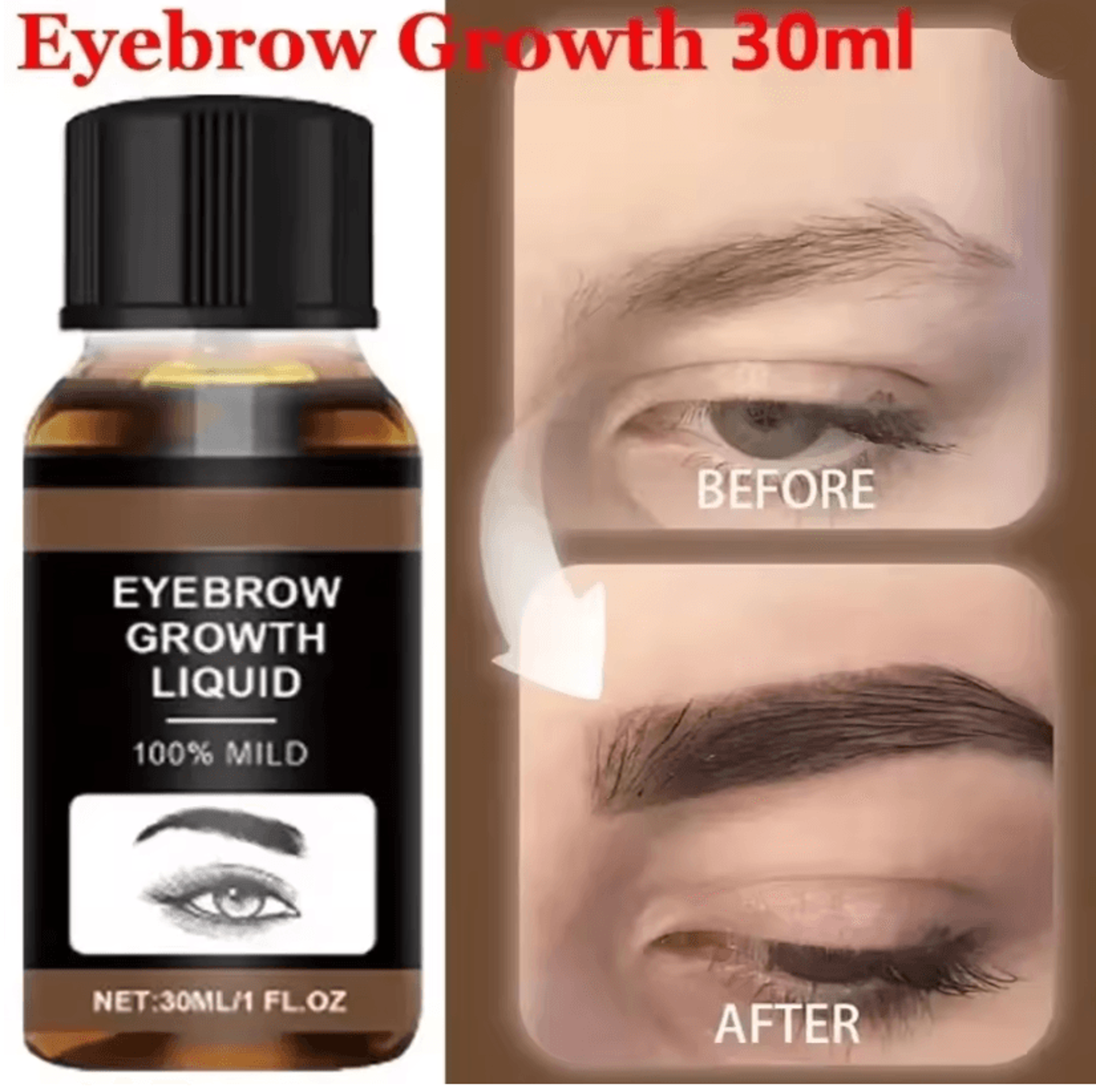 30ml eyebrow and eyelash growth serum for fuller thicker