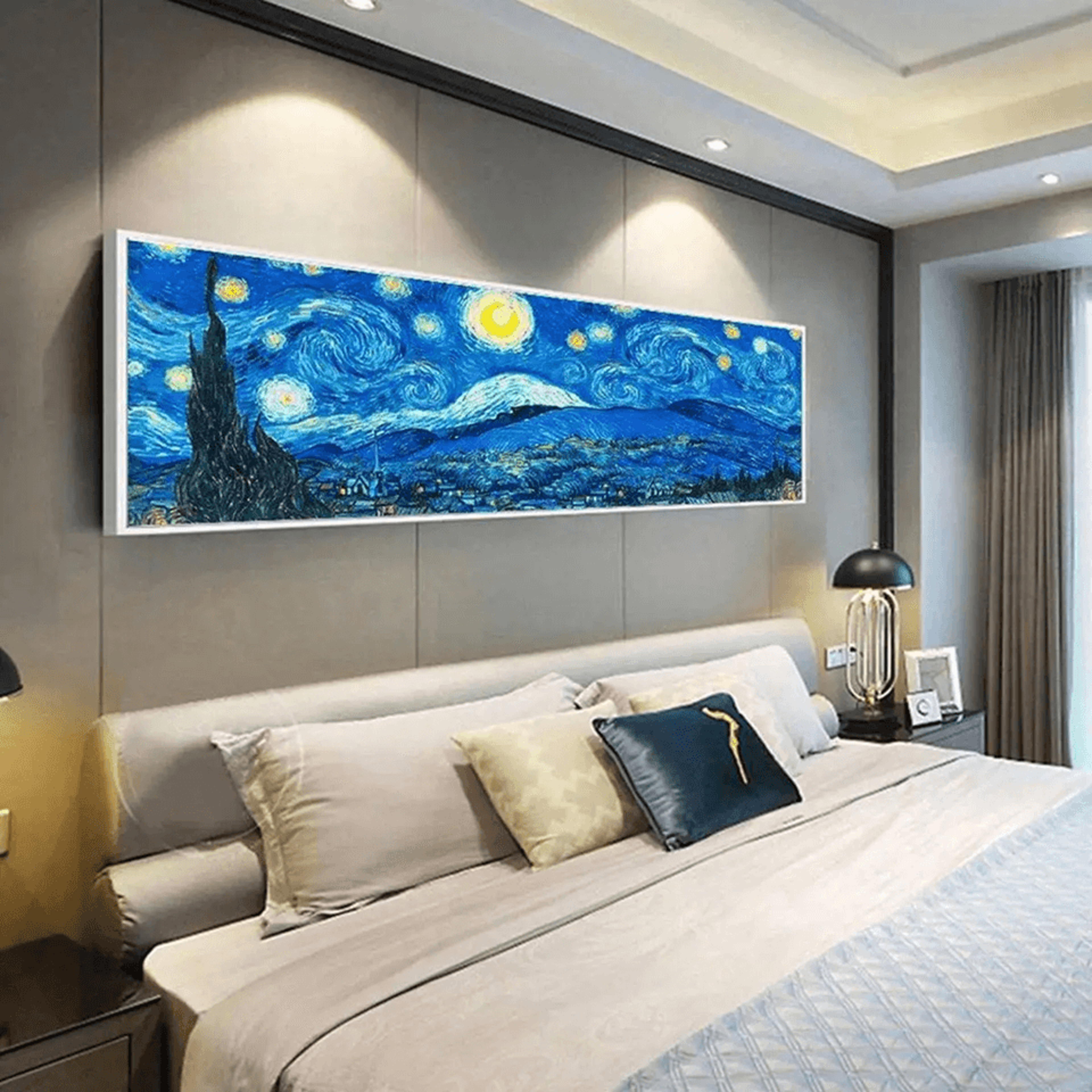van gogh starry sky diamond painting kit full round diy canvas art for home wall decor