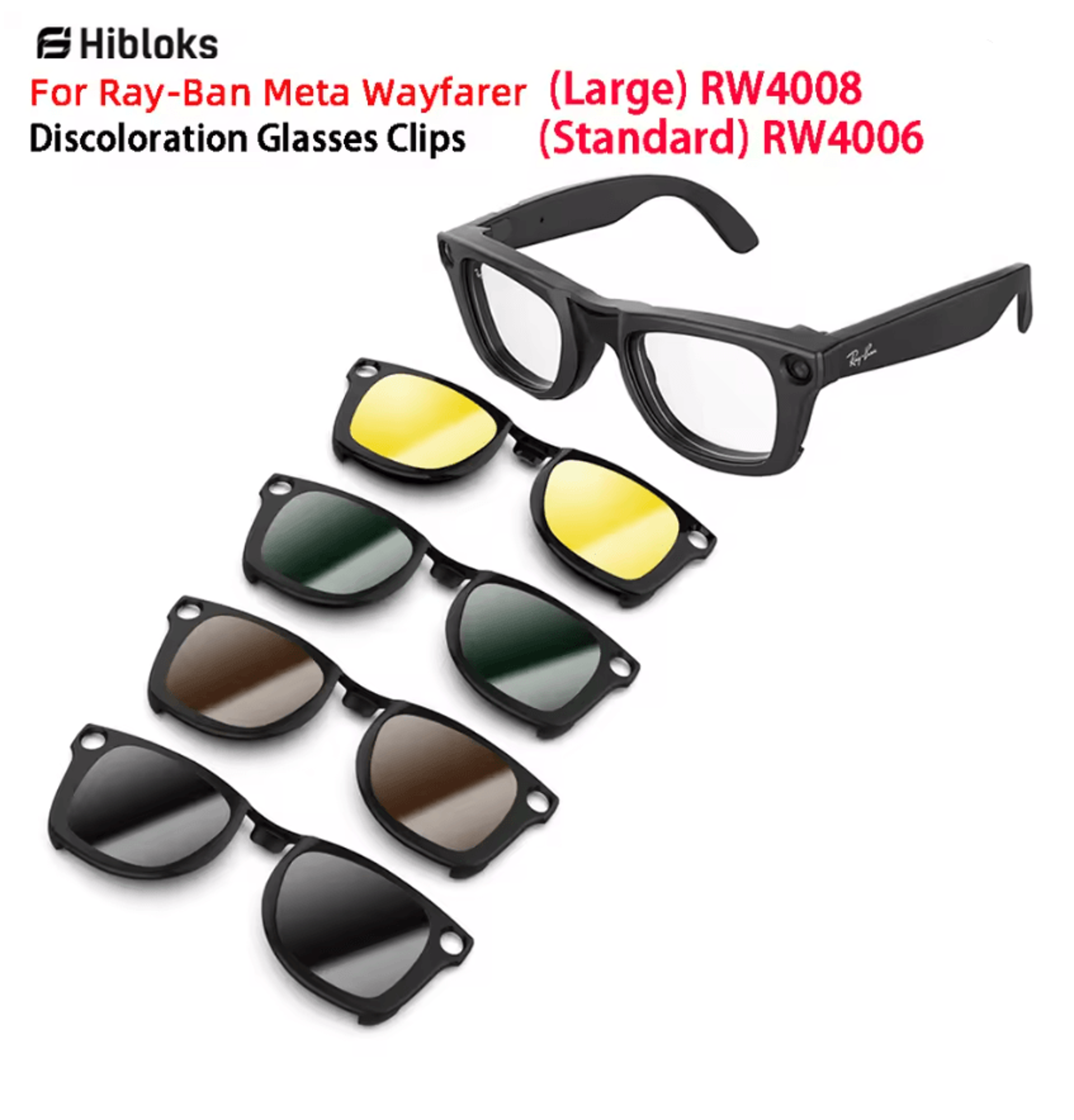 polarized clip on sunglasses for ray ban meta wayfarer rw4006 rw4008