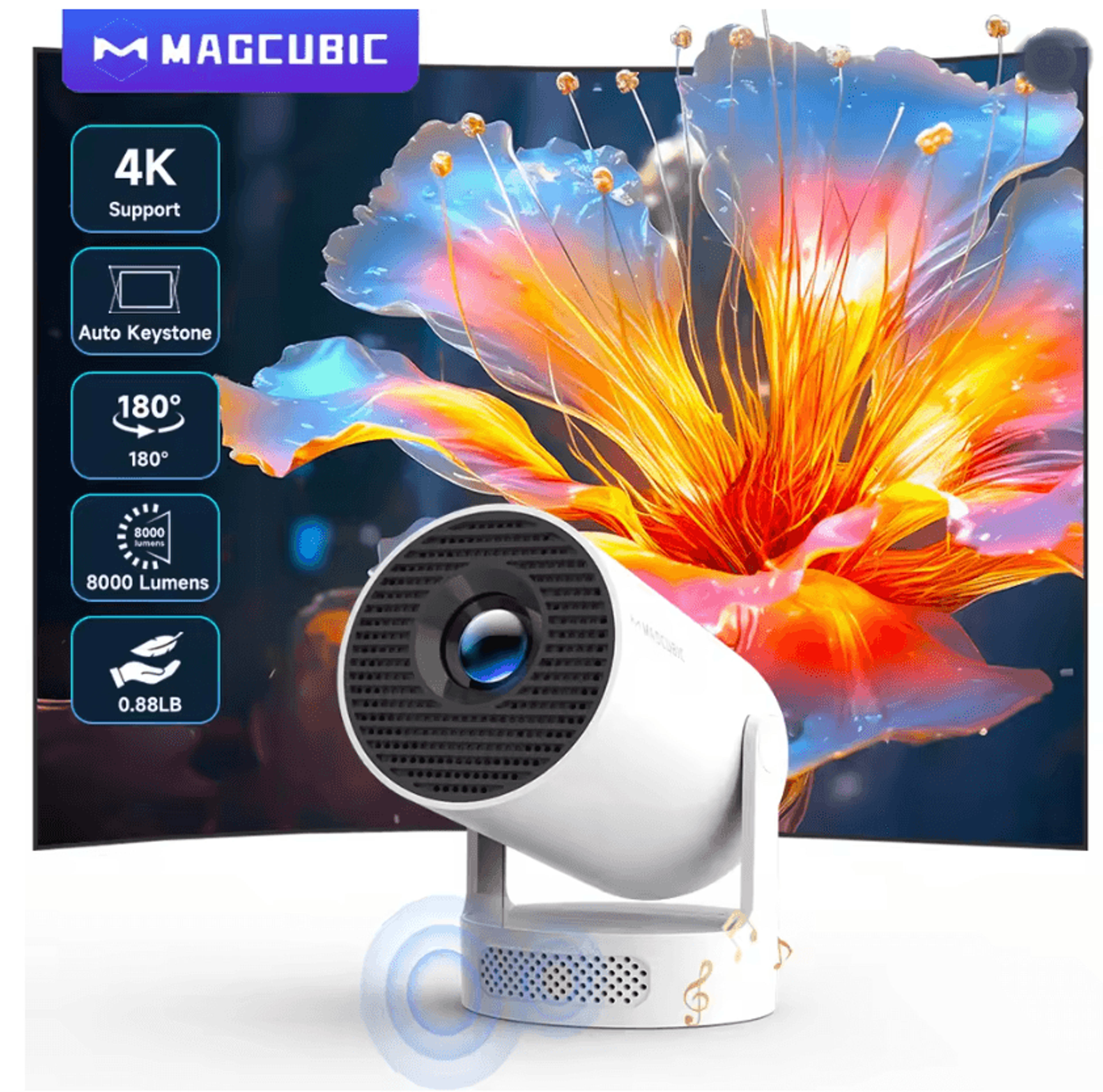 magcubic hy300 pro mini smart projector