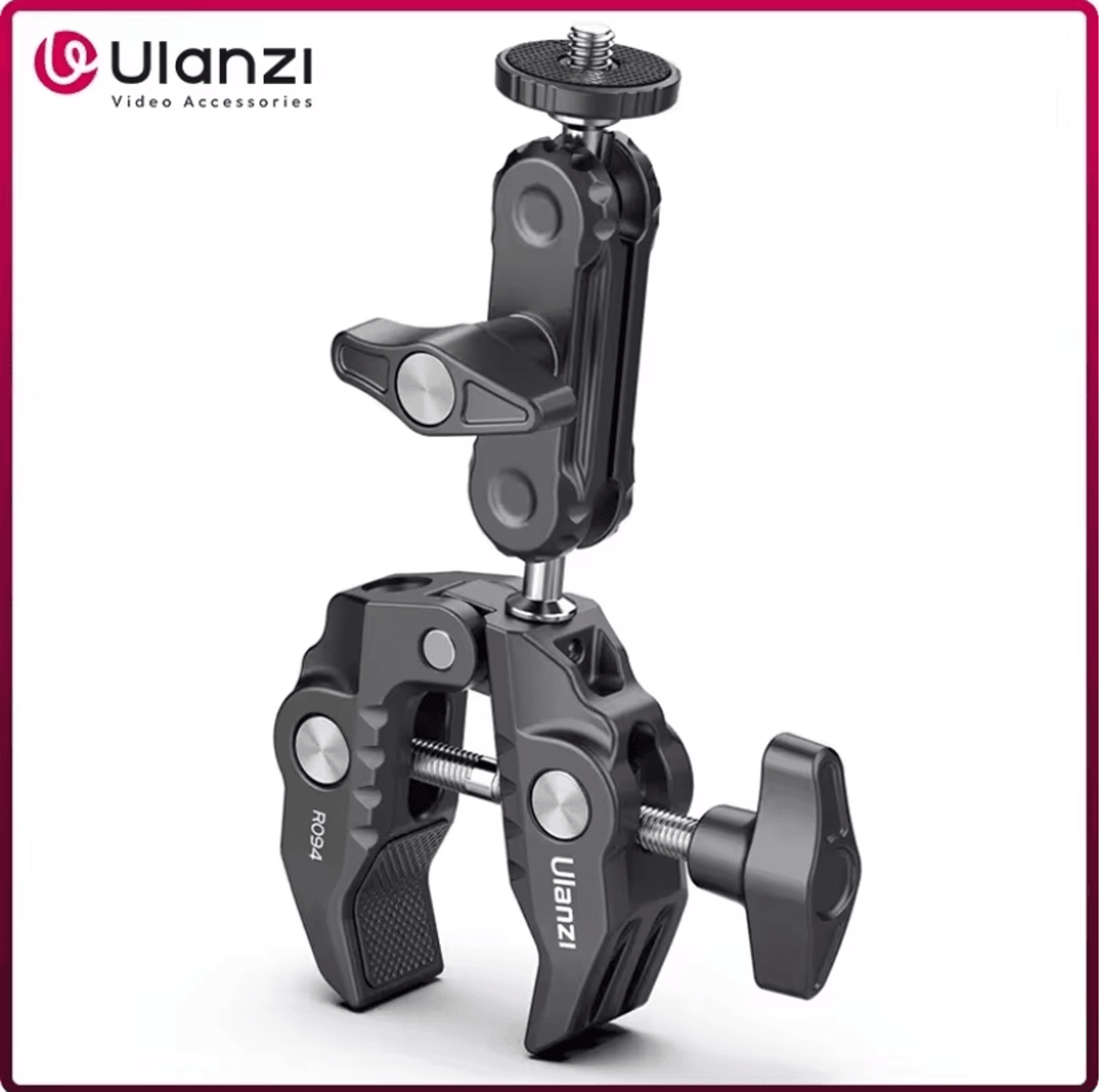 ulanzi r094 super clamp with double ball head magic arm