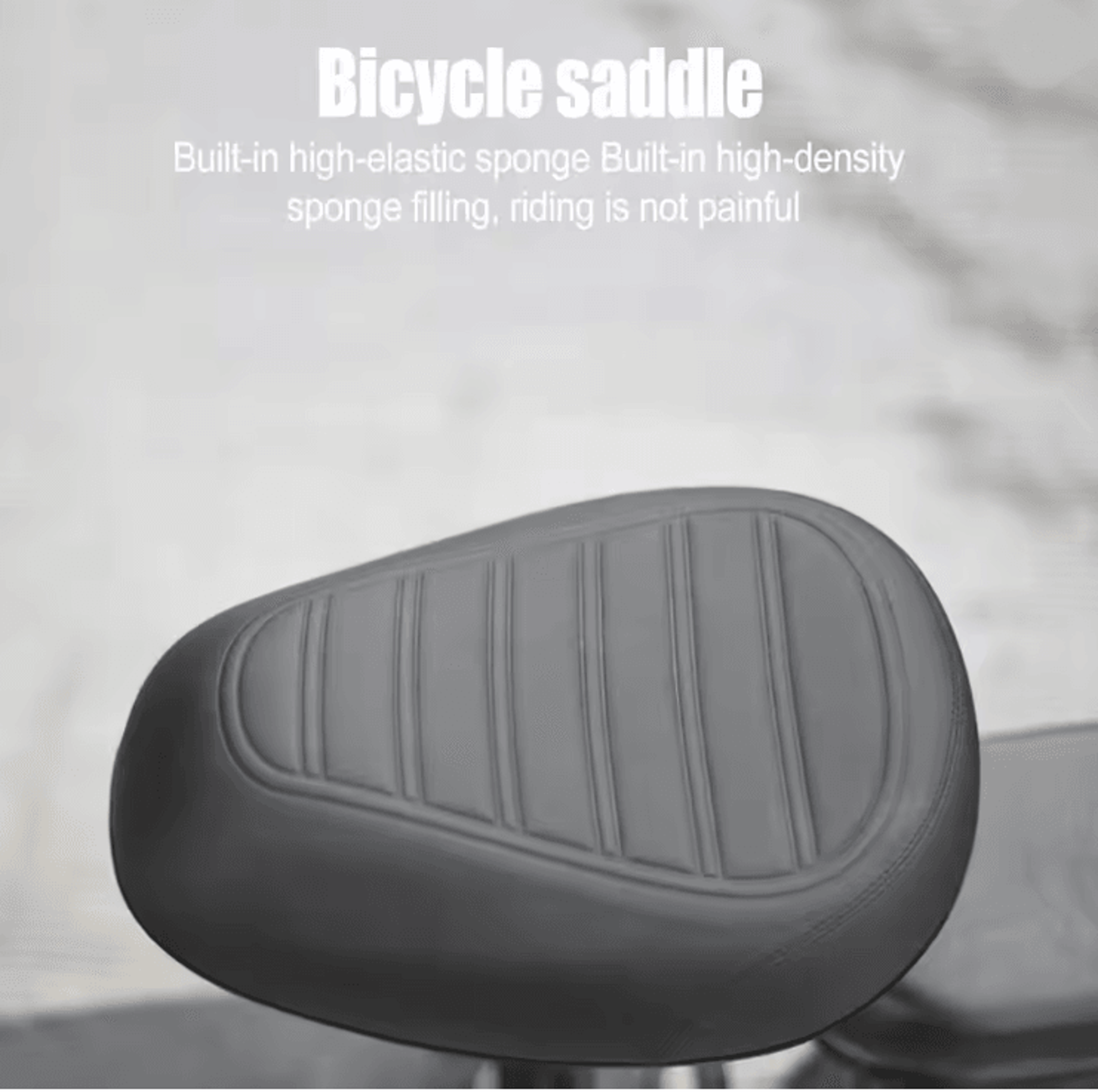 comfortride wide mountain bike saddle with spring shock absorption