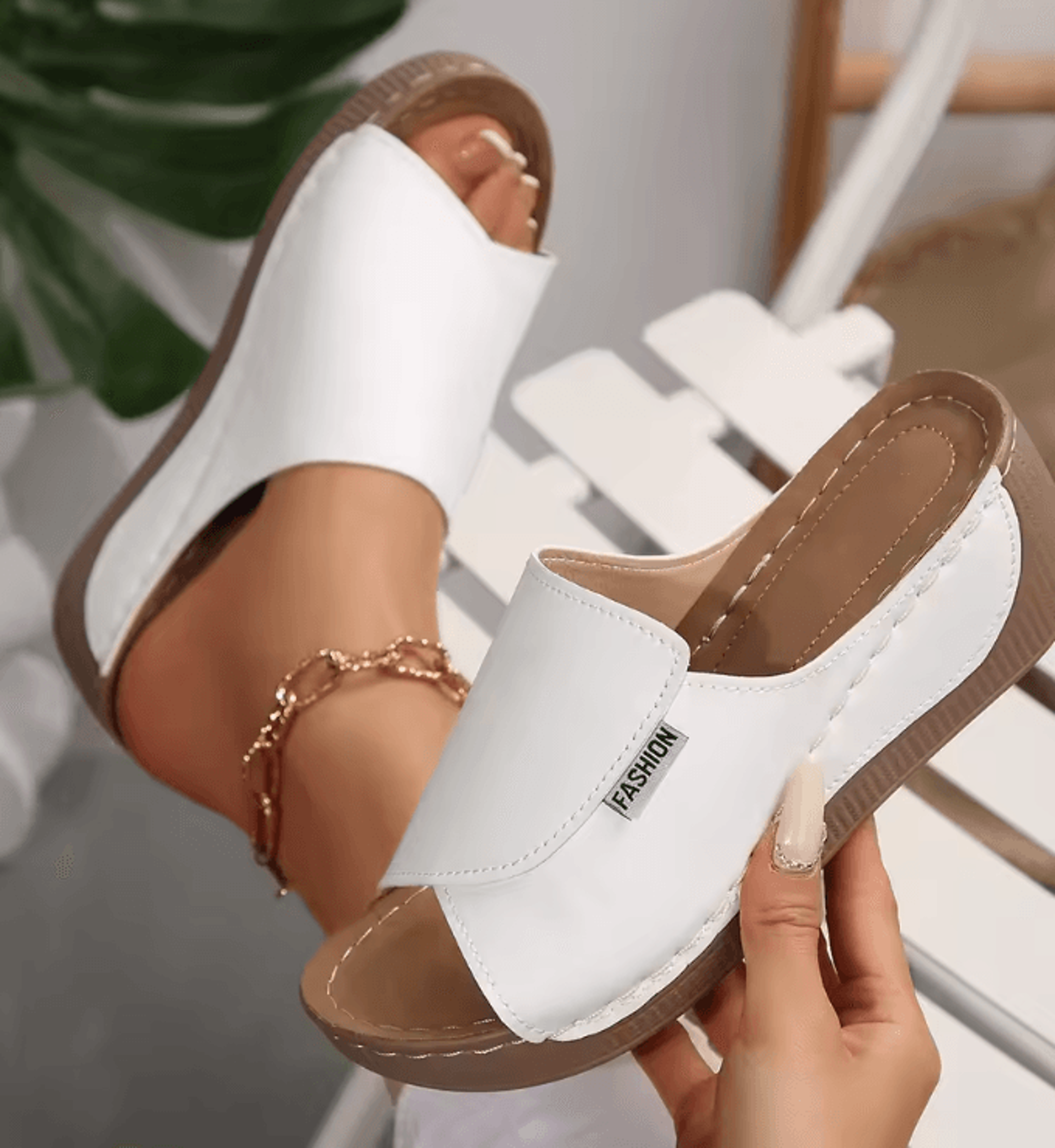sunwave comfortable wedge slippers for women