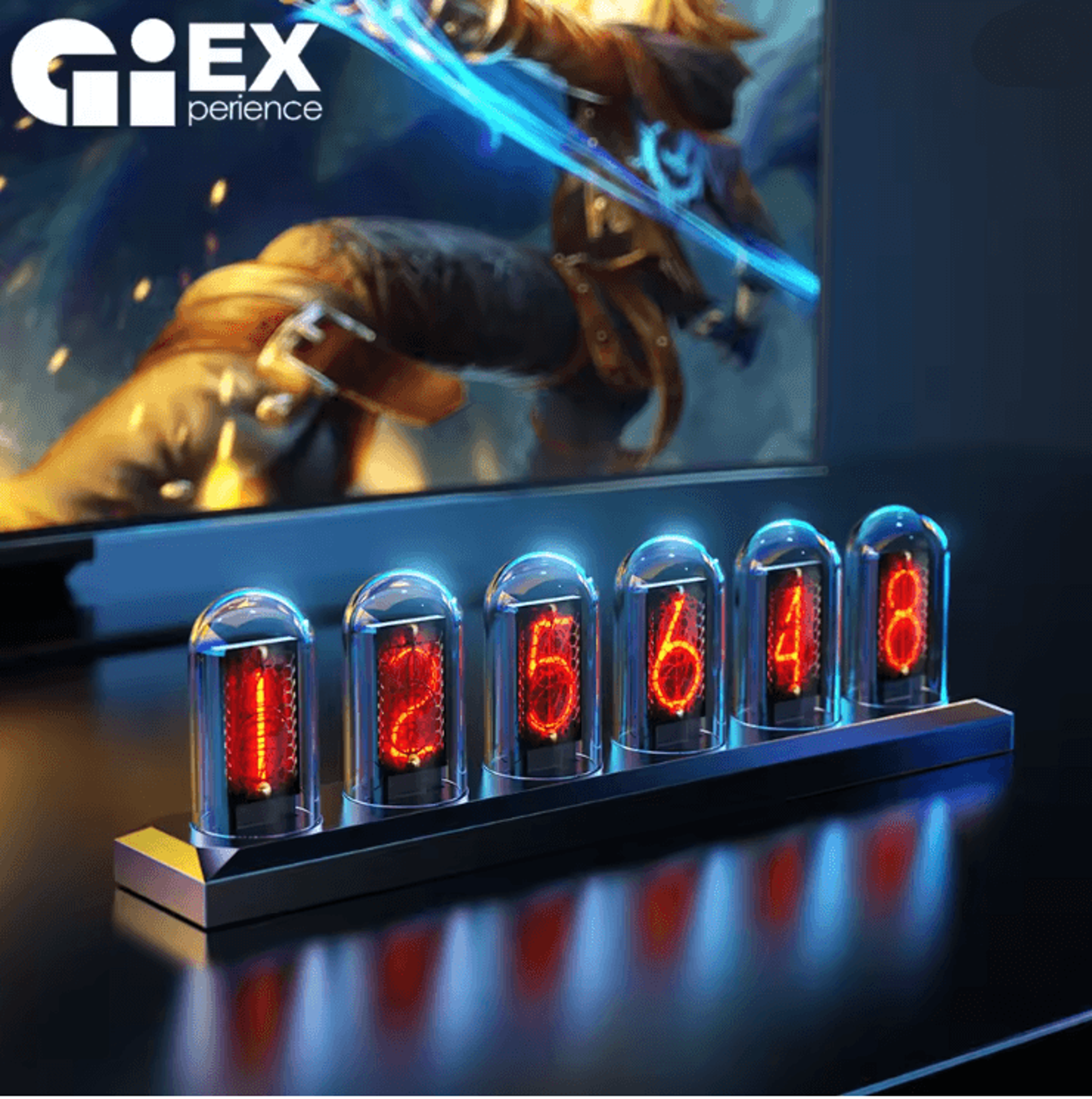 pixelglow rgb tube clock