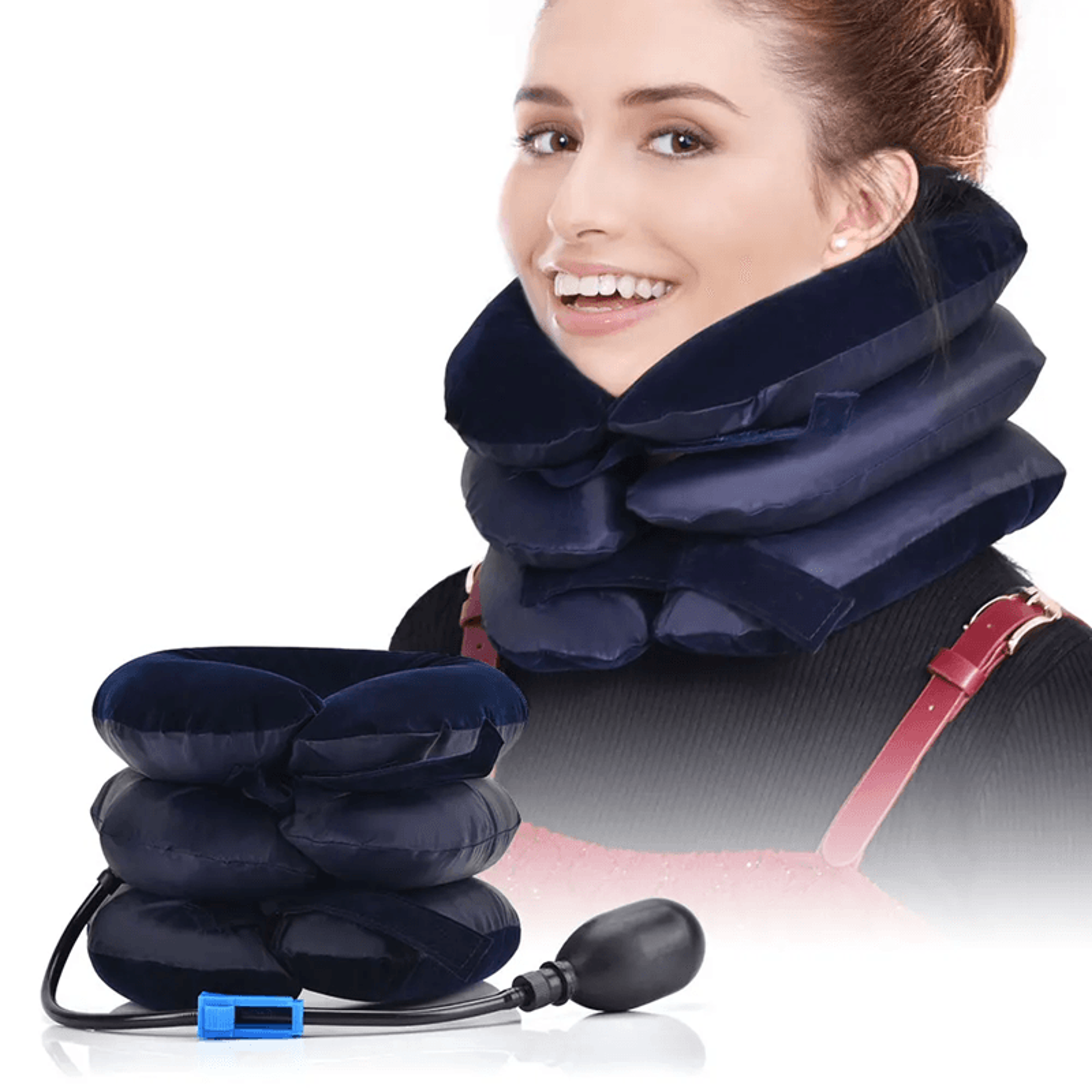 cervirelief inflatable cervical traction collar neck pillows for pain relief