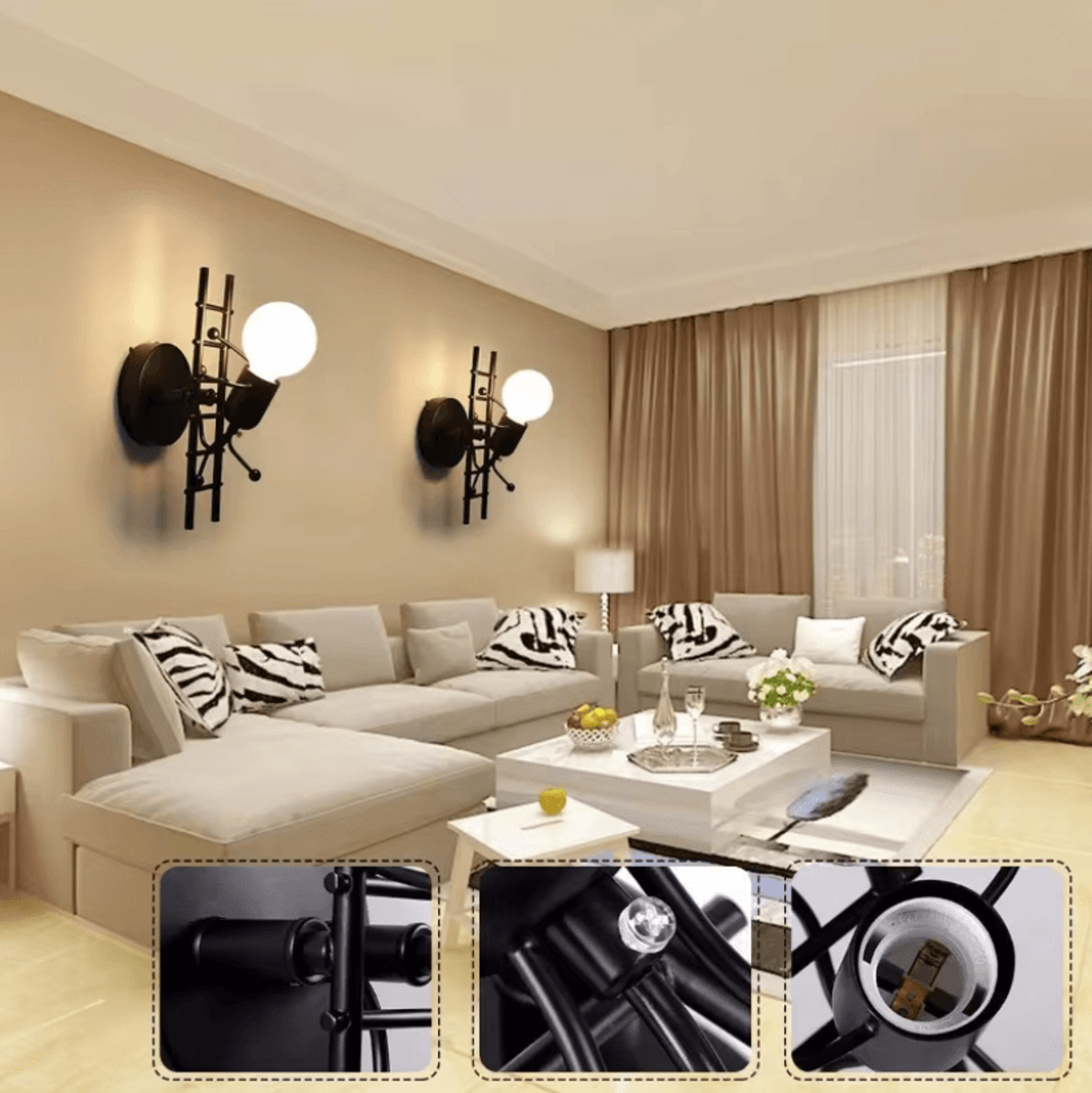 cartoon led wall lamp for kids room bedside aisle lighting