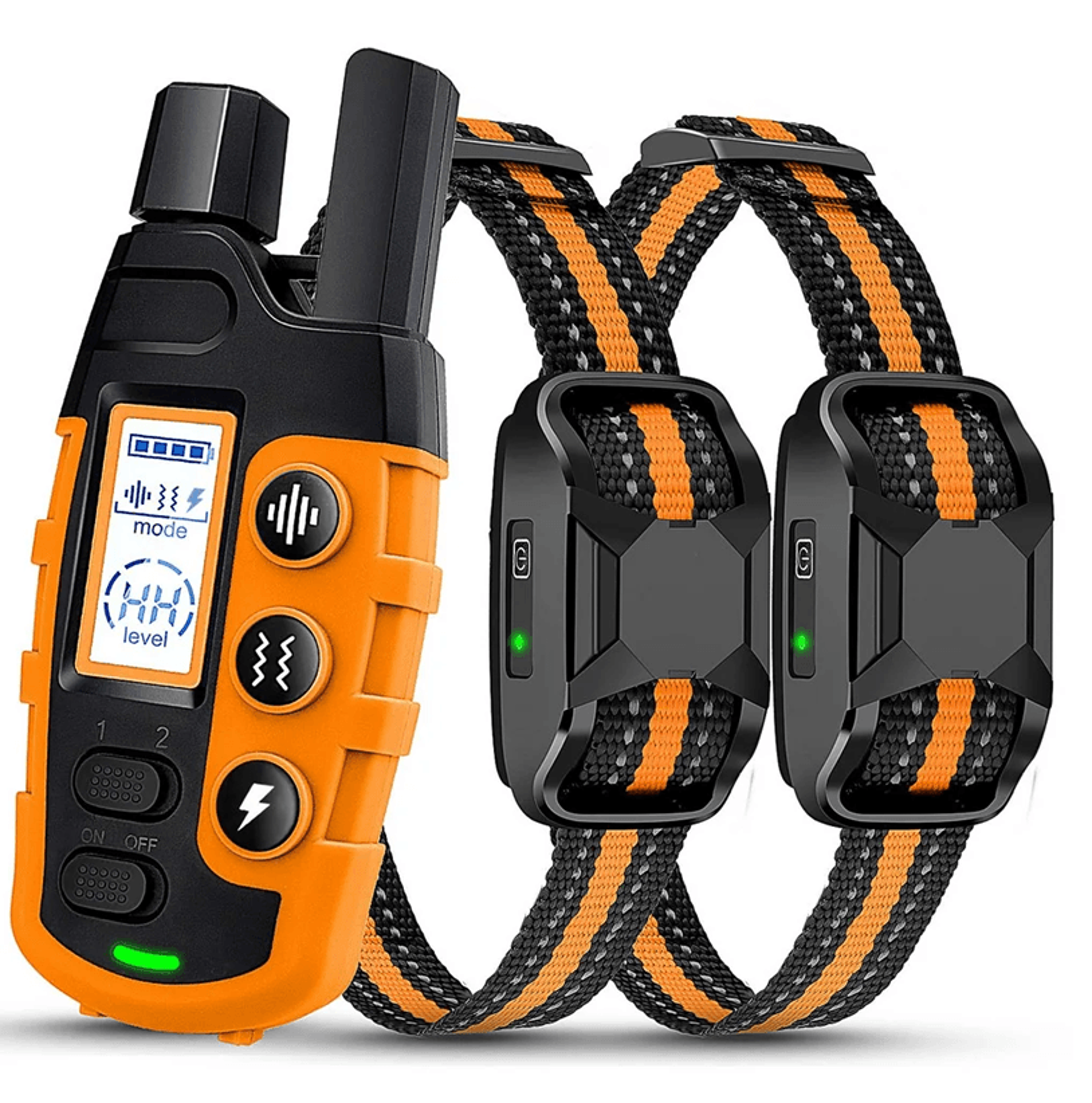 1000m waterproof training collar for 2 dogs with shock vibration and beep modes