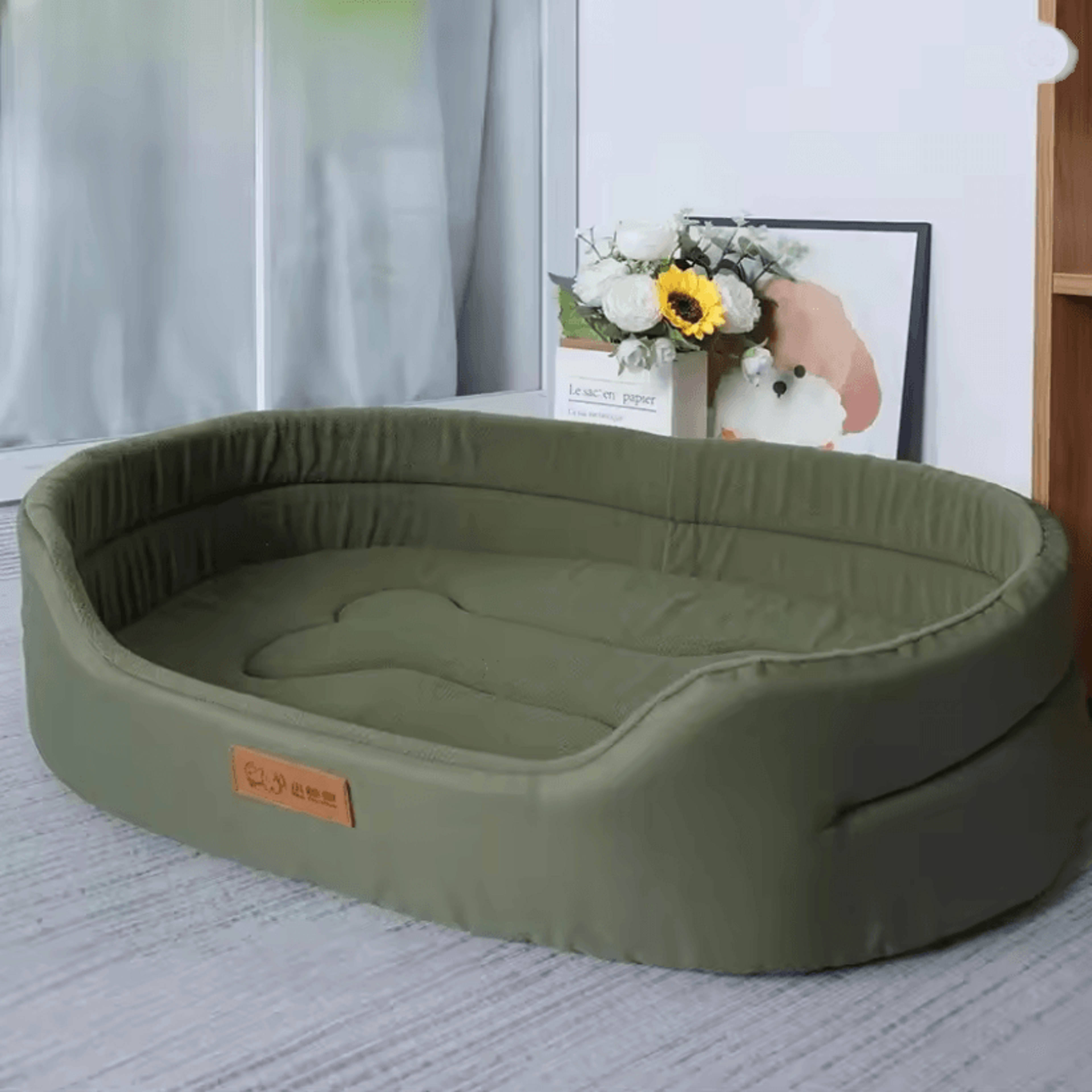 fluffy dog bed and sofa mat for small to large pets with washable cushion