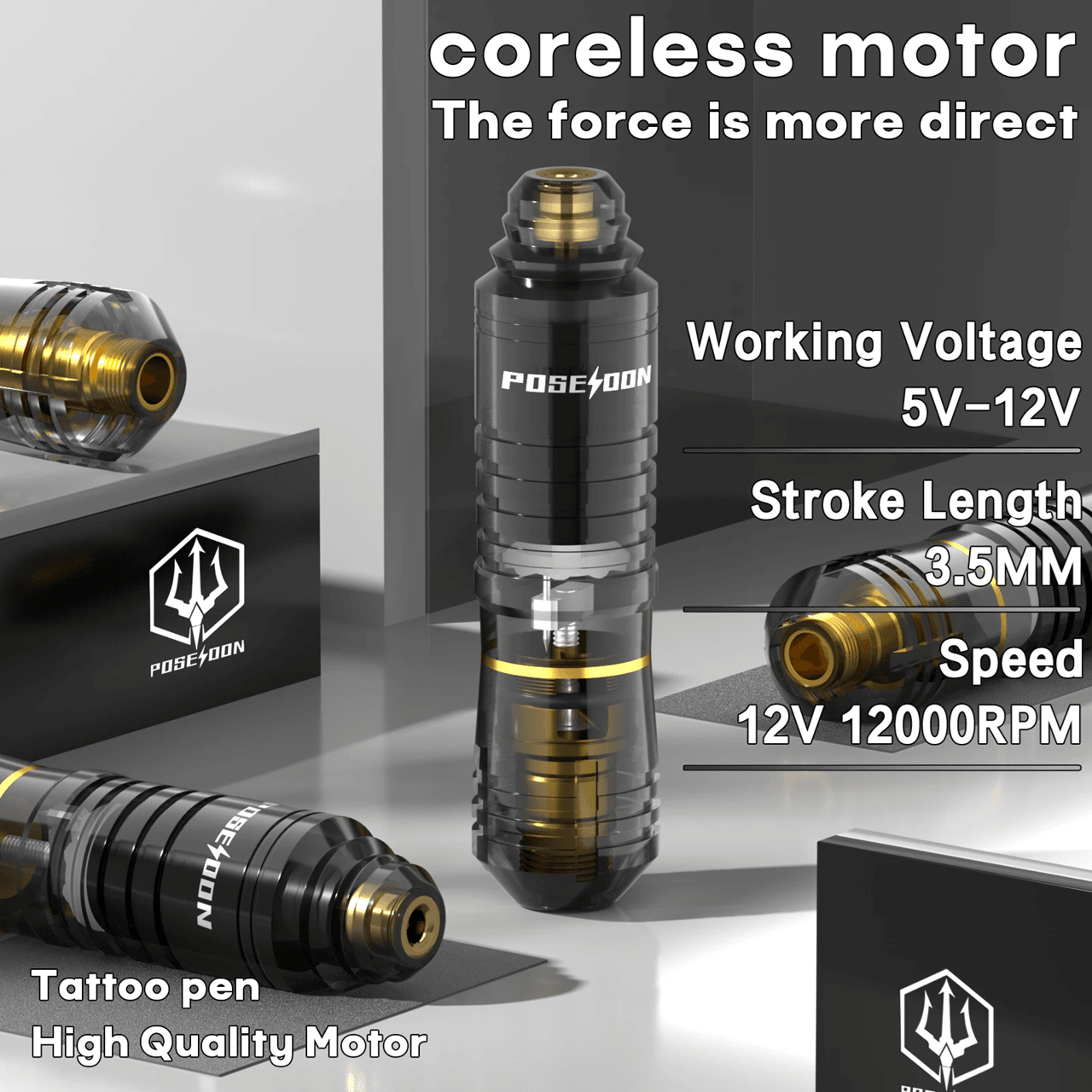 poseidon wireless tattoo pen kit complete beginner tattoo machine set