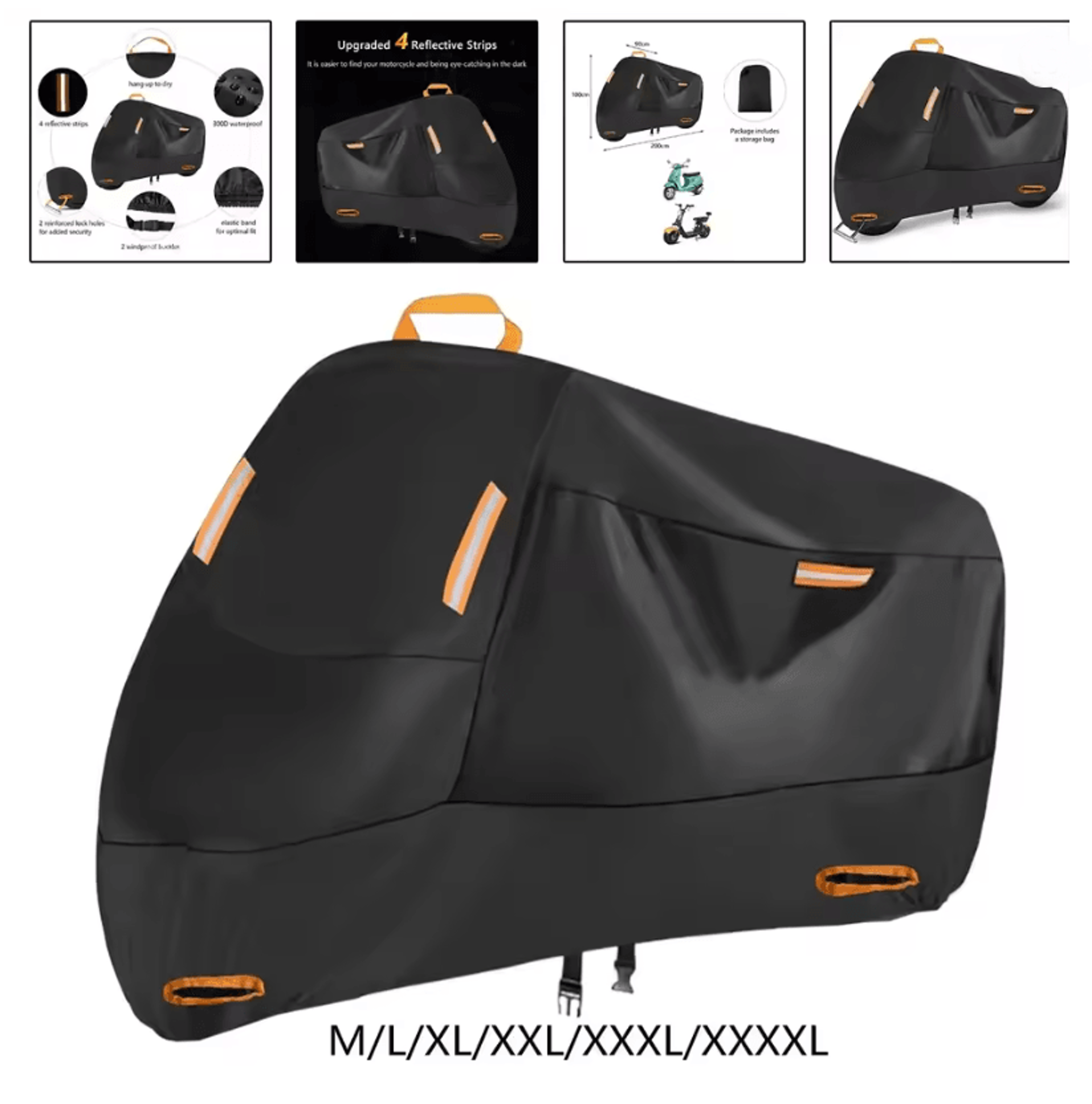 allweather 210d universal motorcycle cover waterproof uv protection
