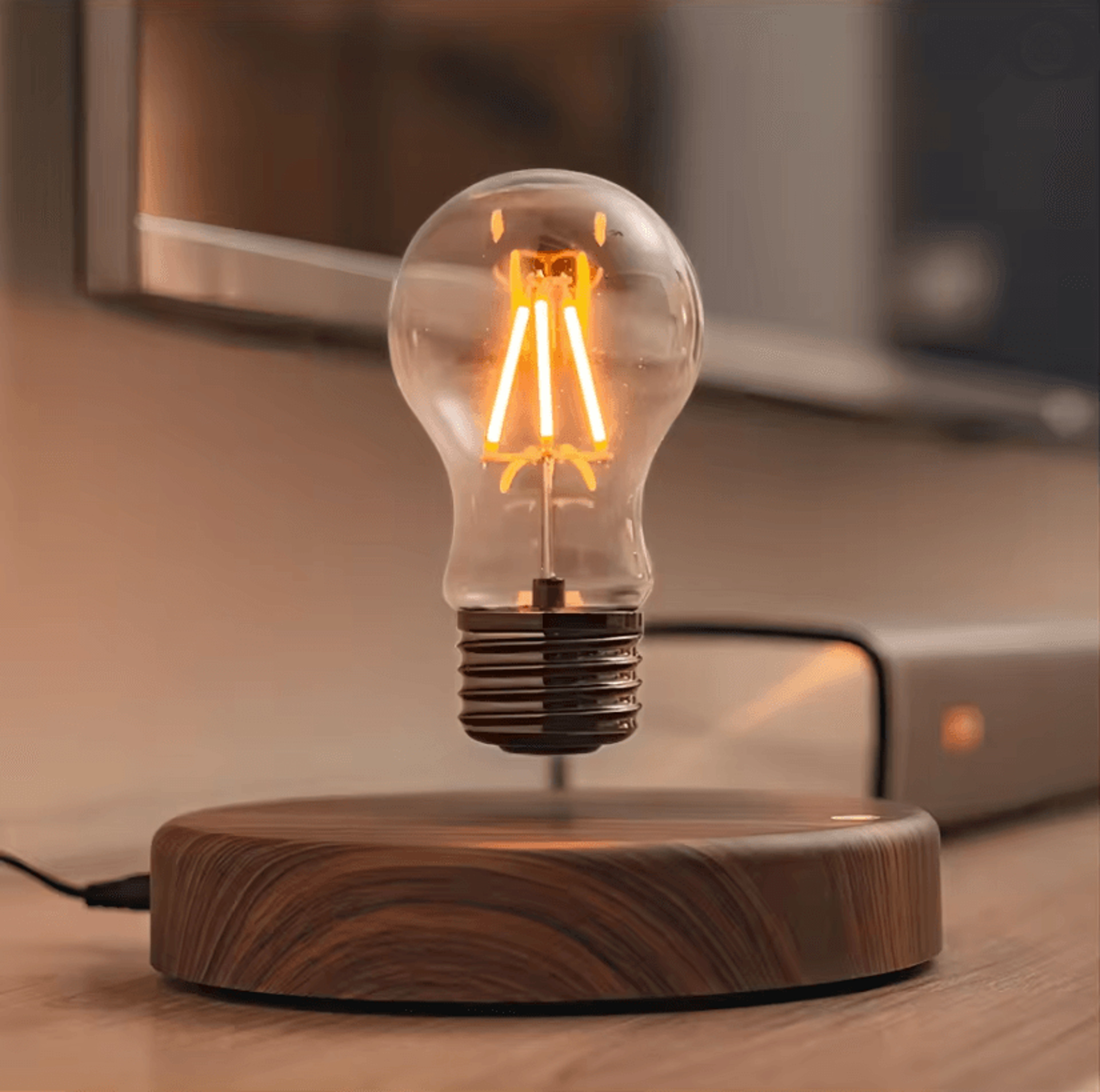 magnetic levitating led bulb desk lamp