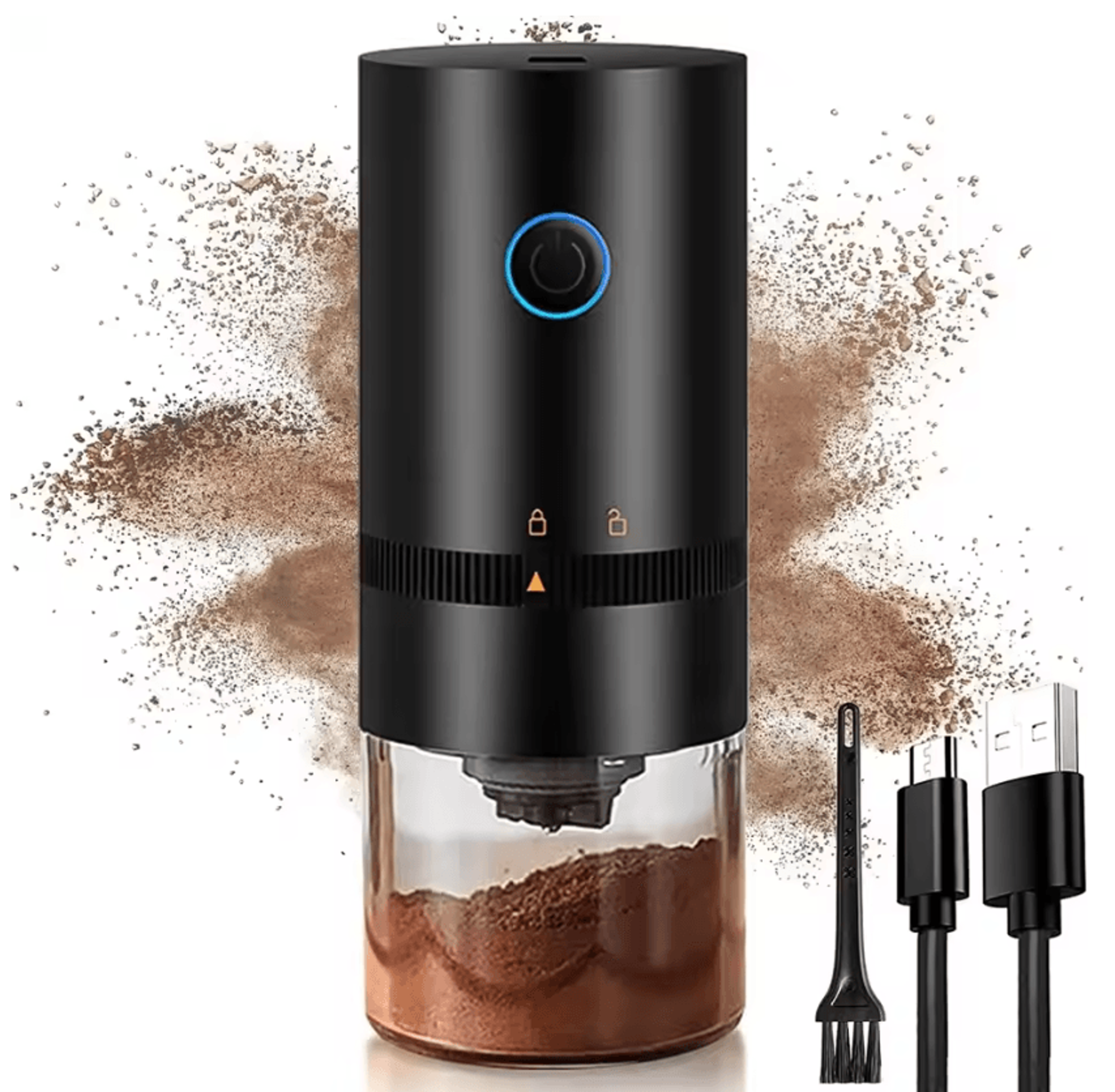 brewflow portable usb c coffee grinder