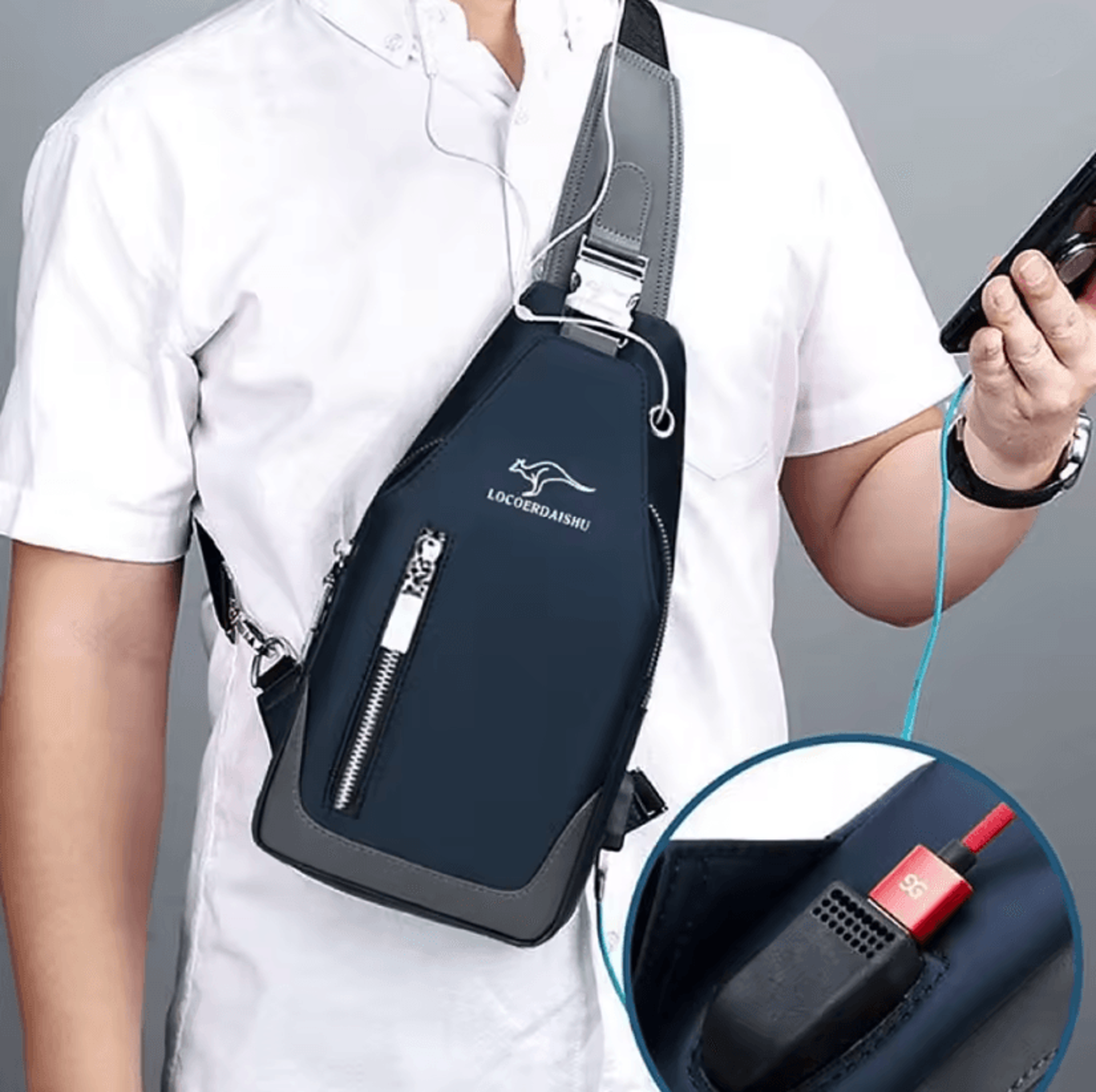 metroflow waterproof oxford chest bag