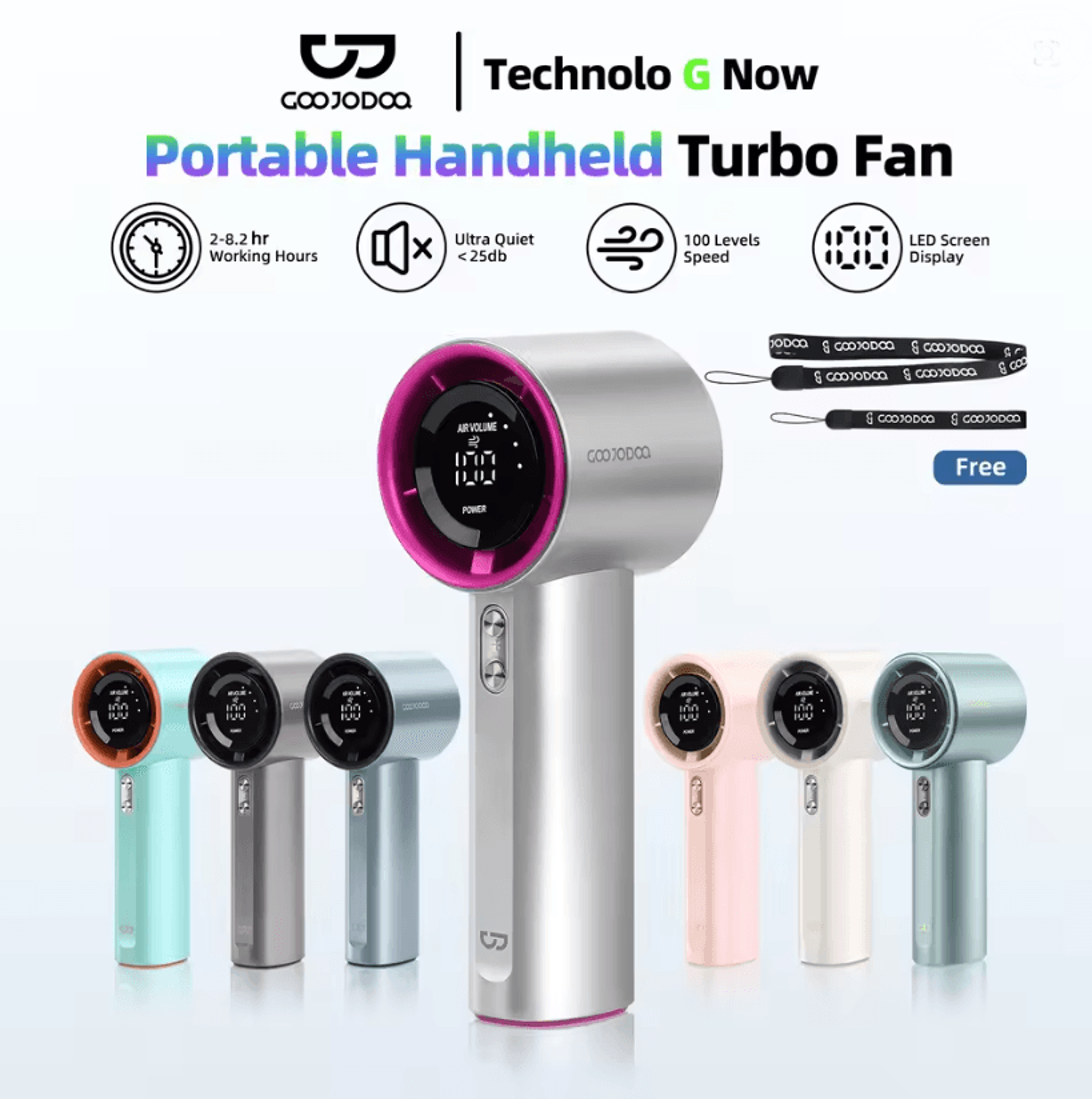 smart portable turbo fan with digital display