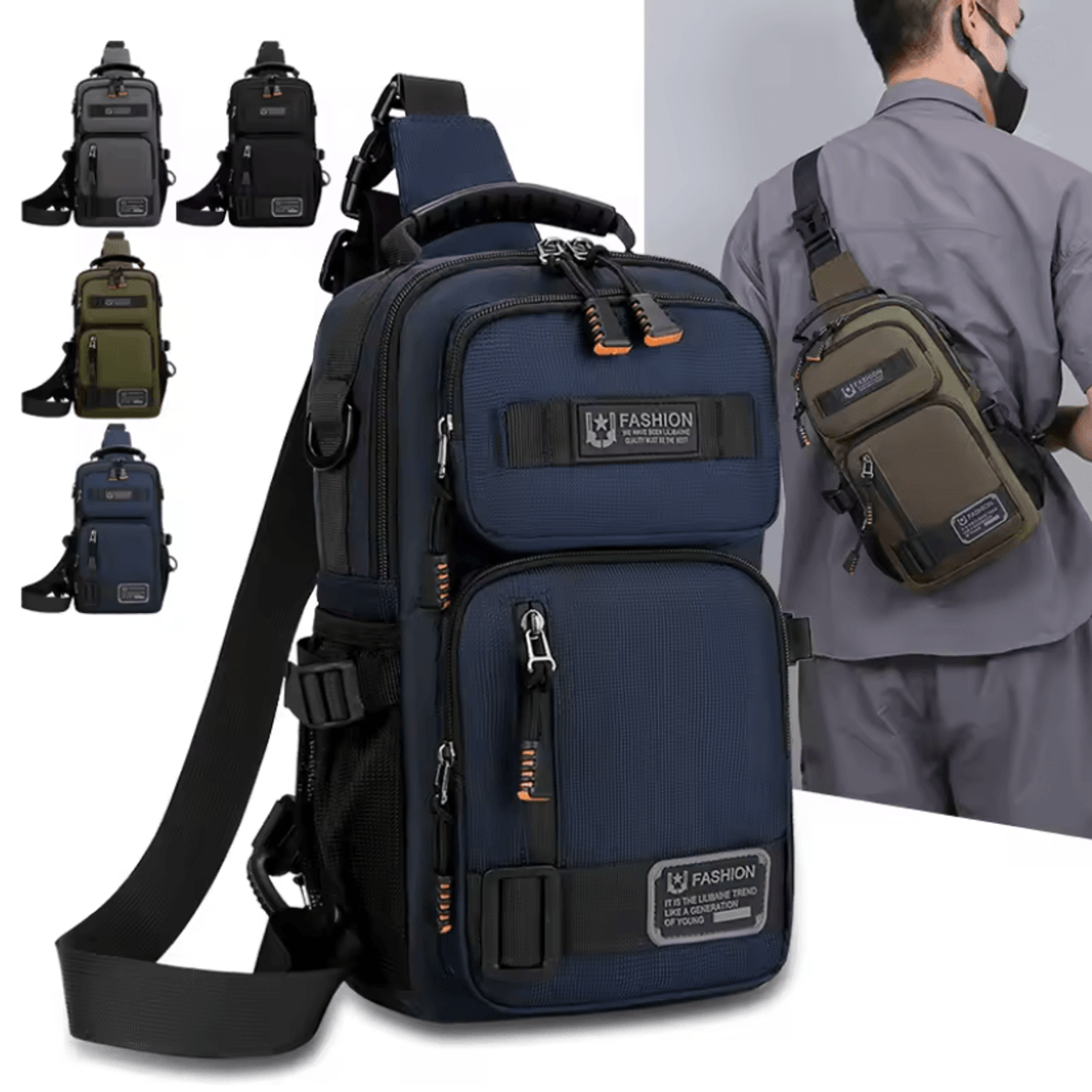 urban explorer oxford chest bag for men