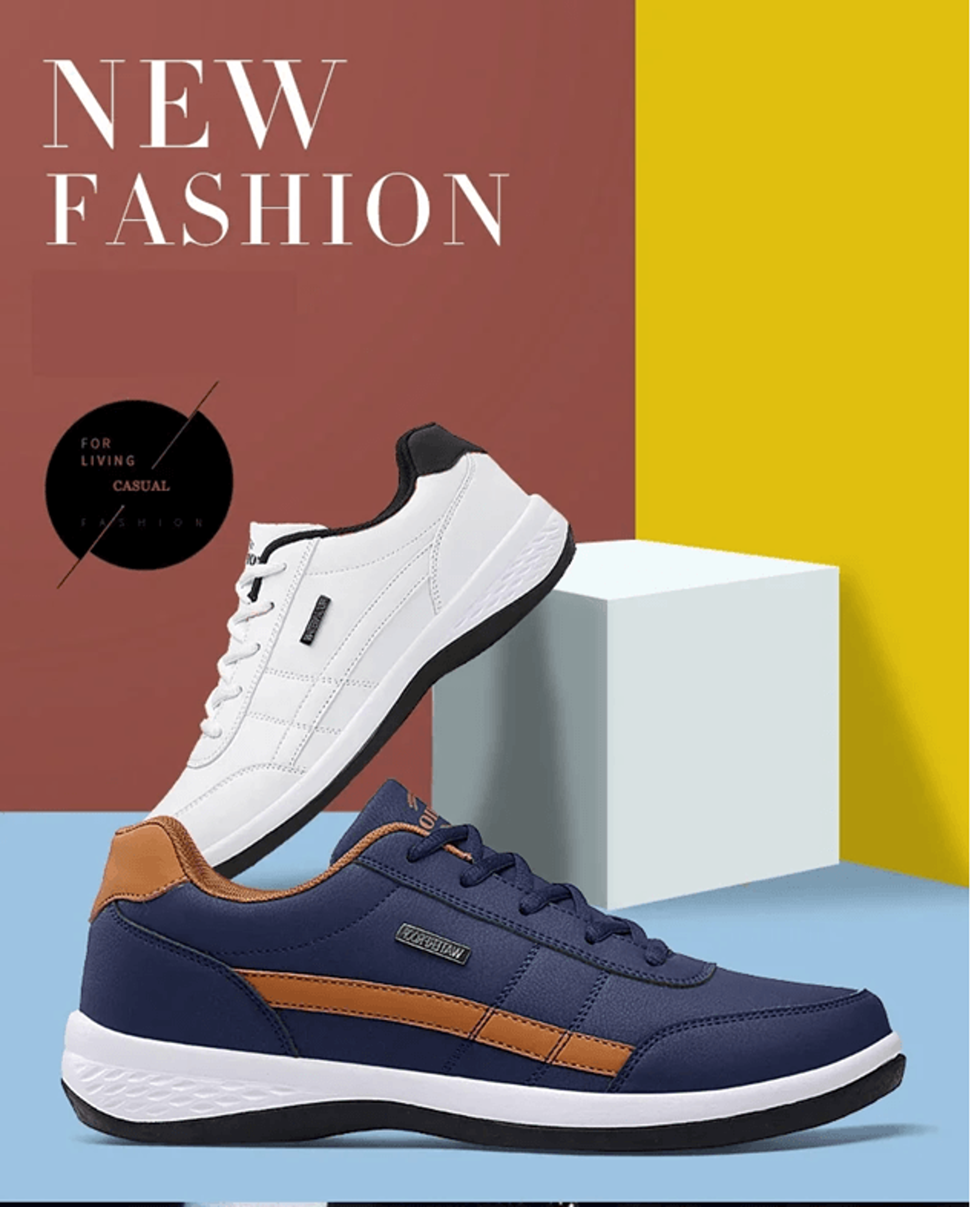 everyday waterproof leather sneakers for men
