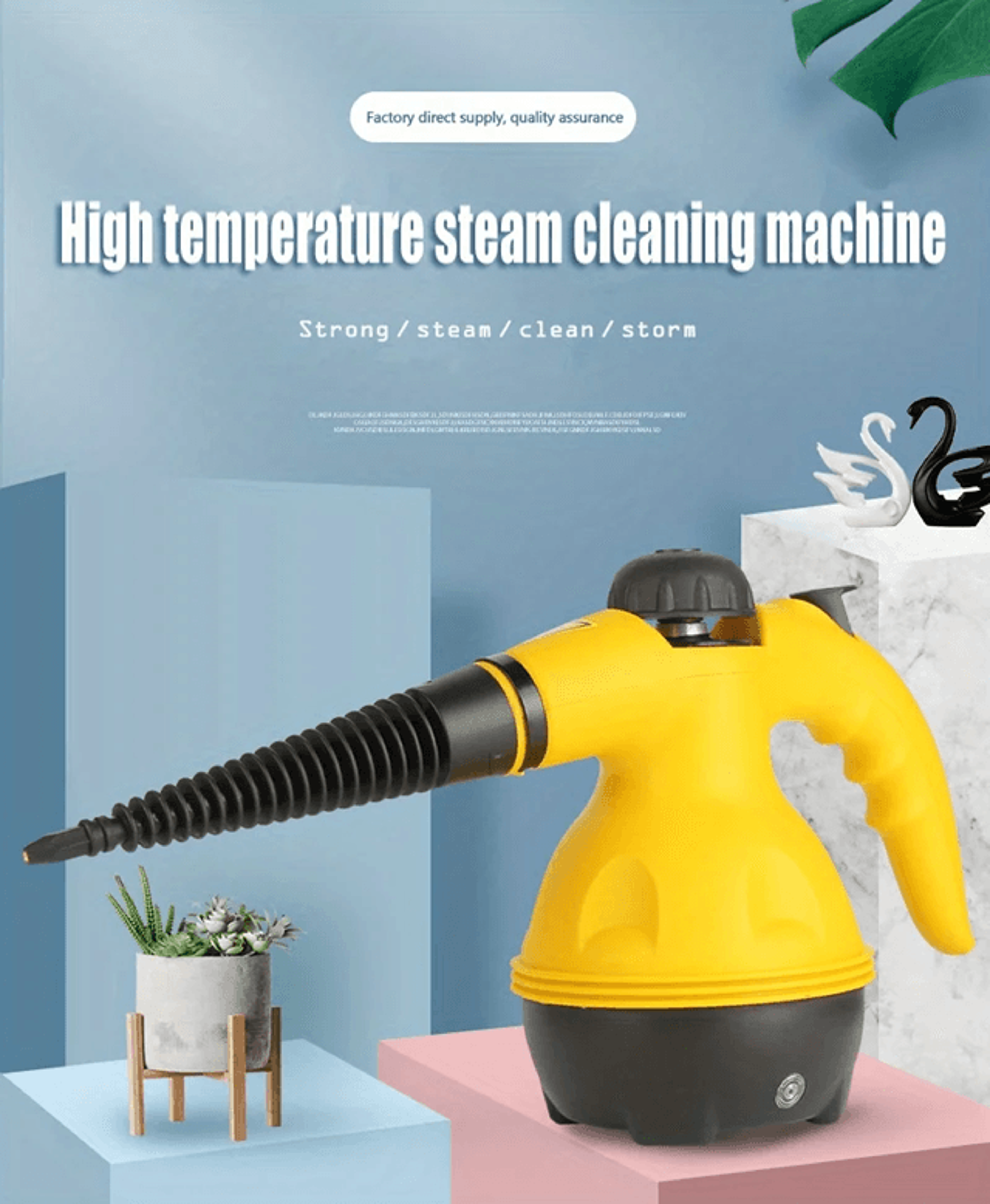 hightemp handheld steam cleaner for kitchen, bathroom and car