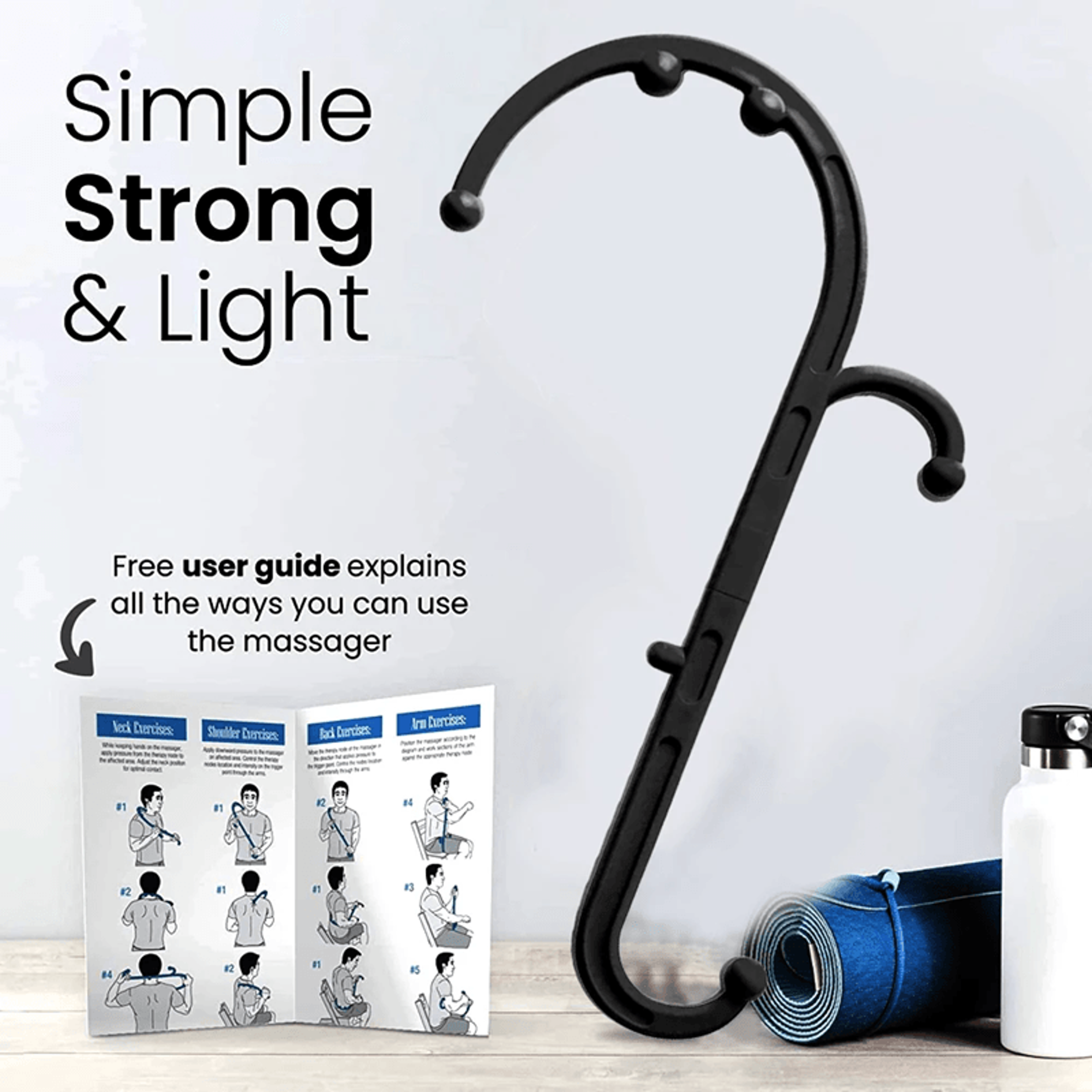 backease trigger point self massage cane deep tissue relief for back neck and feet