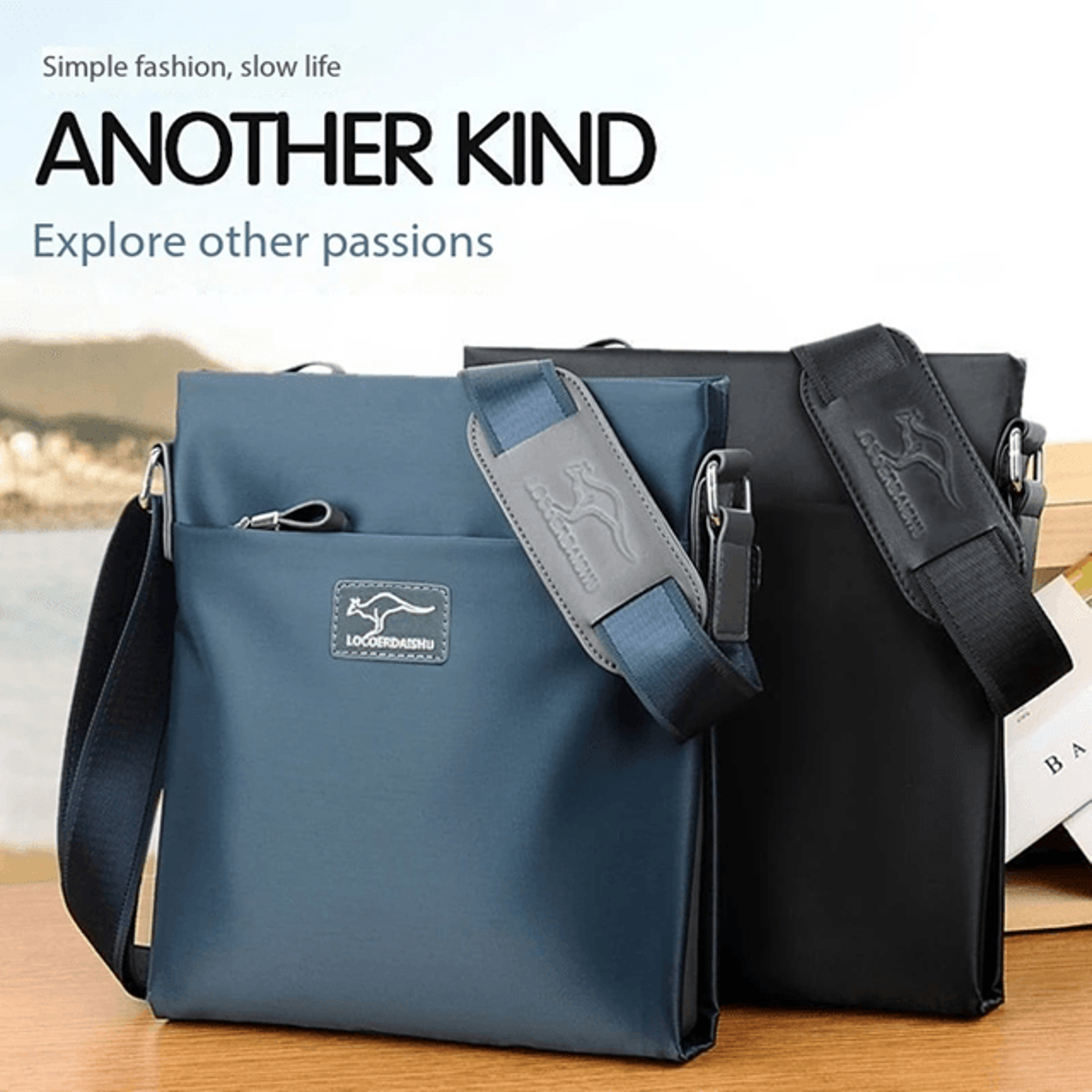 urbanedge waterproof oxford cloth crossbody bag for men large capacity travel and business