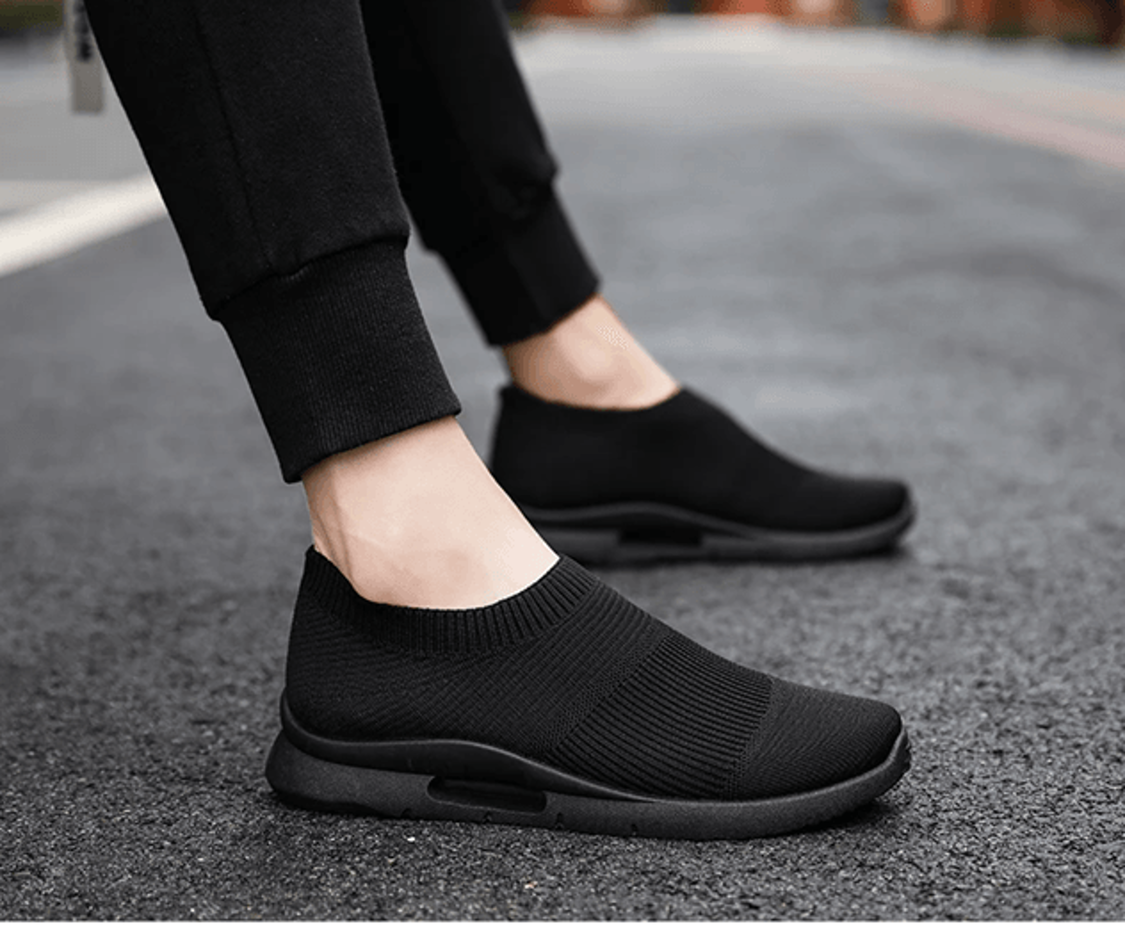 effortless slip-on running sneakers for men