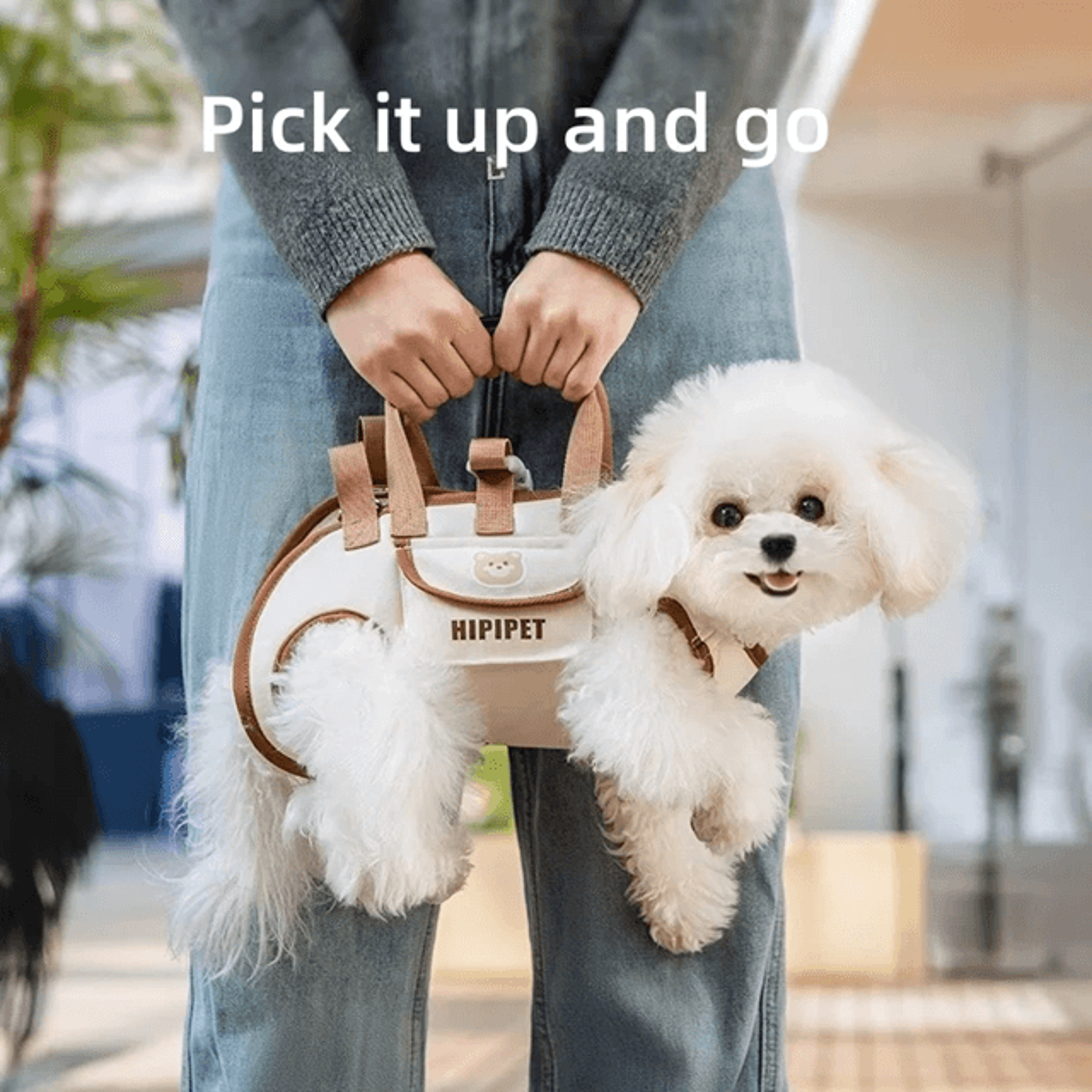 convertible breathable hands free pet carrier sling bag for hiking and daily use