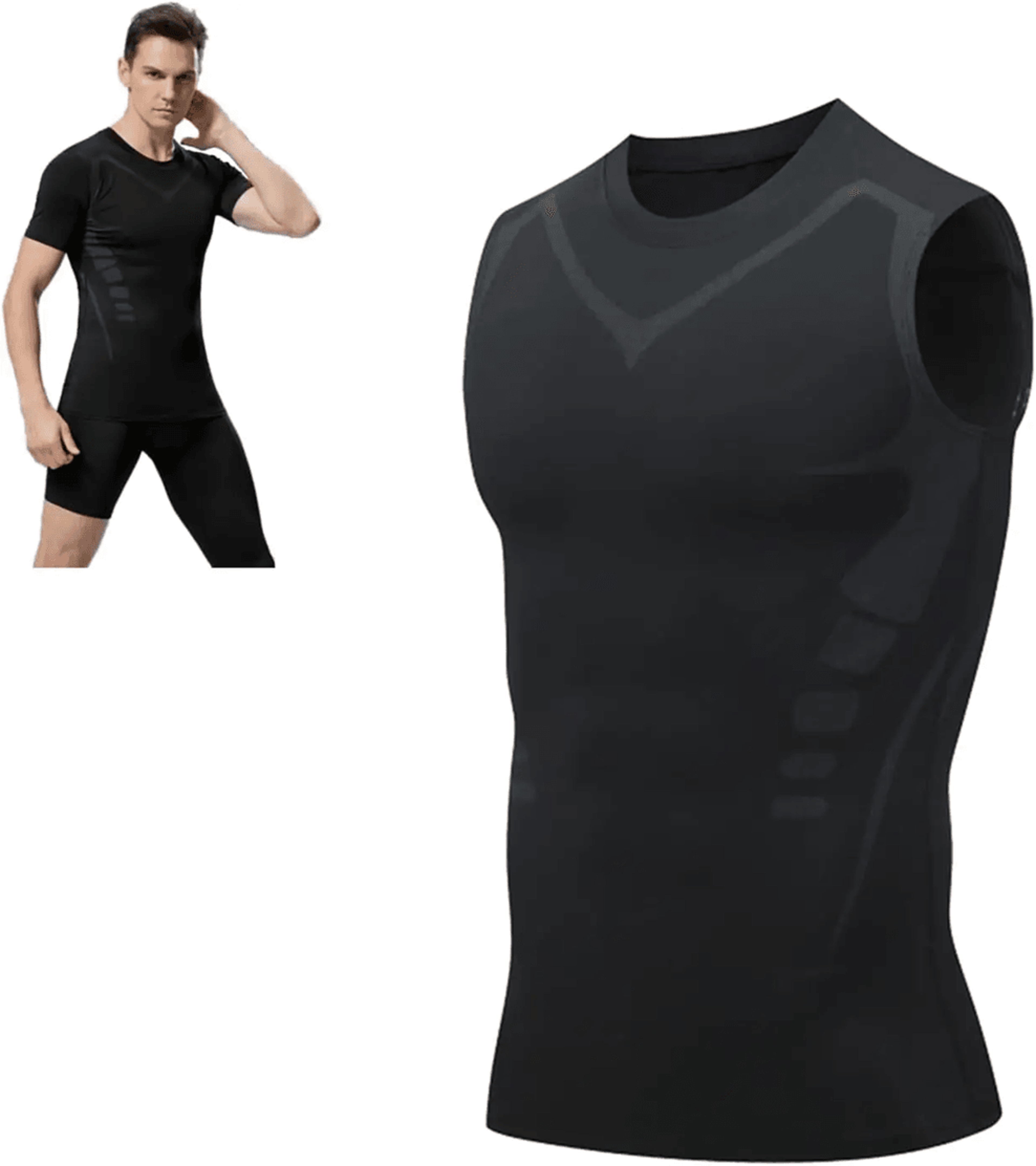 everyday icesilk compression shaper vest for men