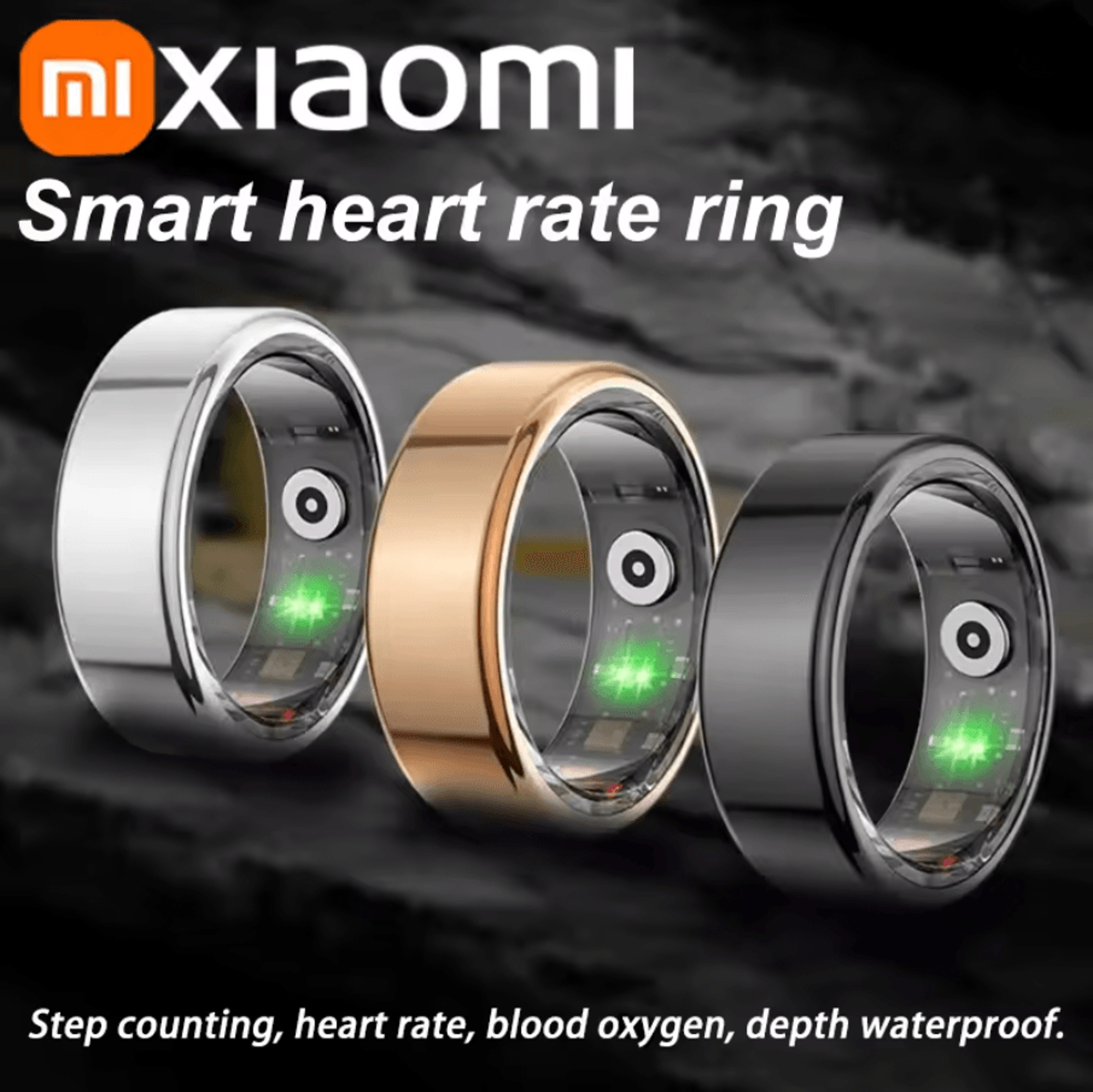 xiaomi smart ring bluetooth health monitor with sleep and heart rate tracking