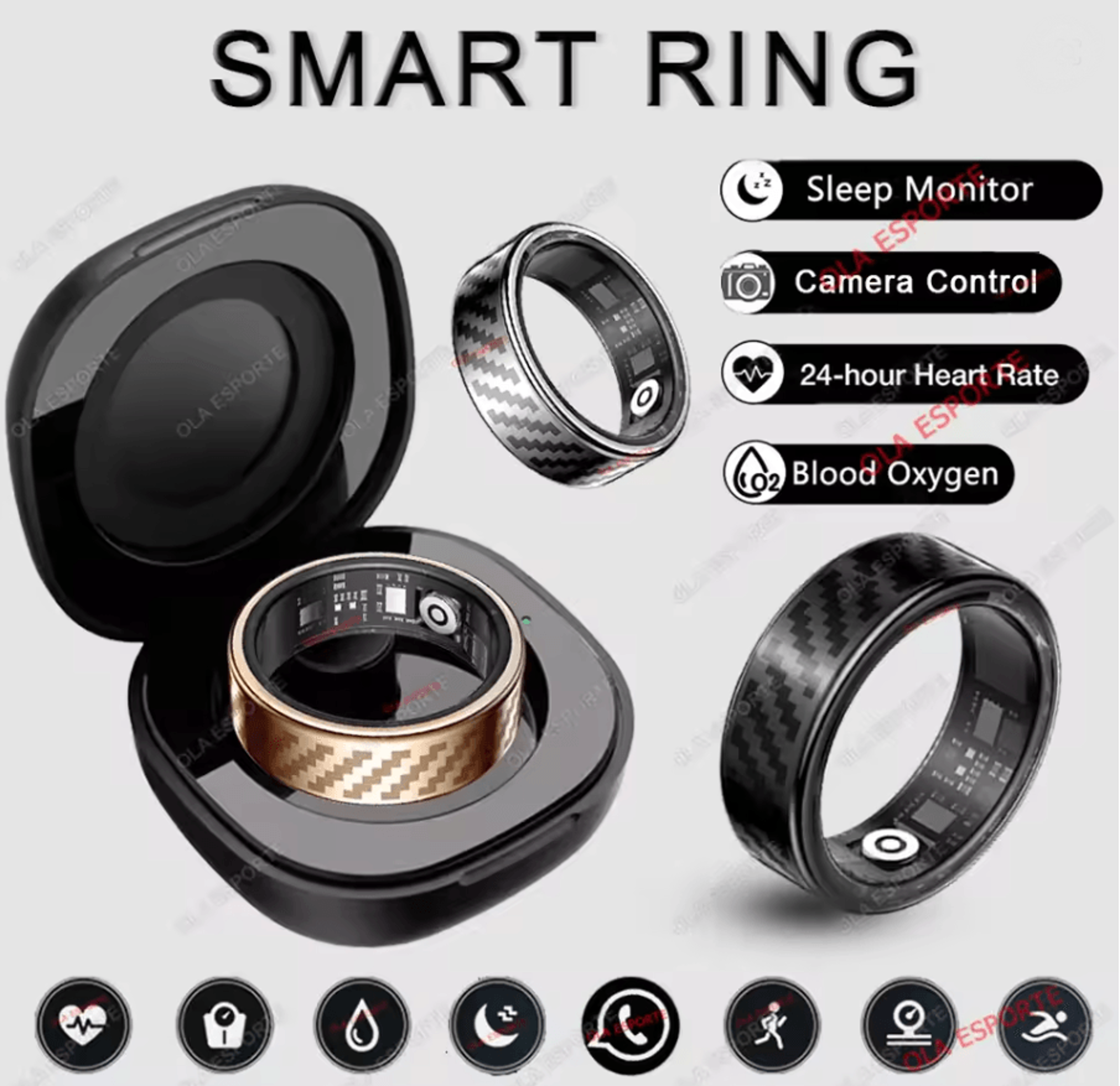 smart fit call alert health monitoring ring