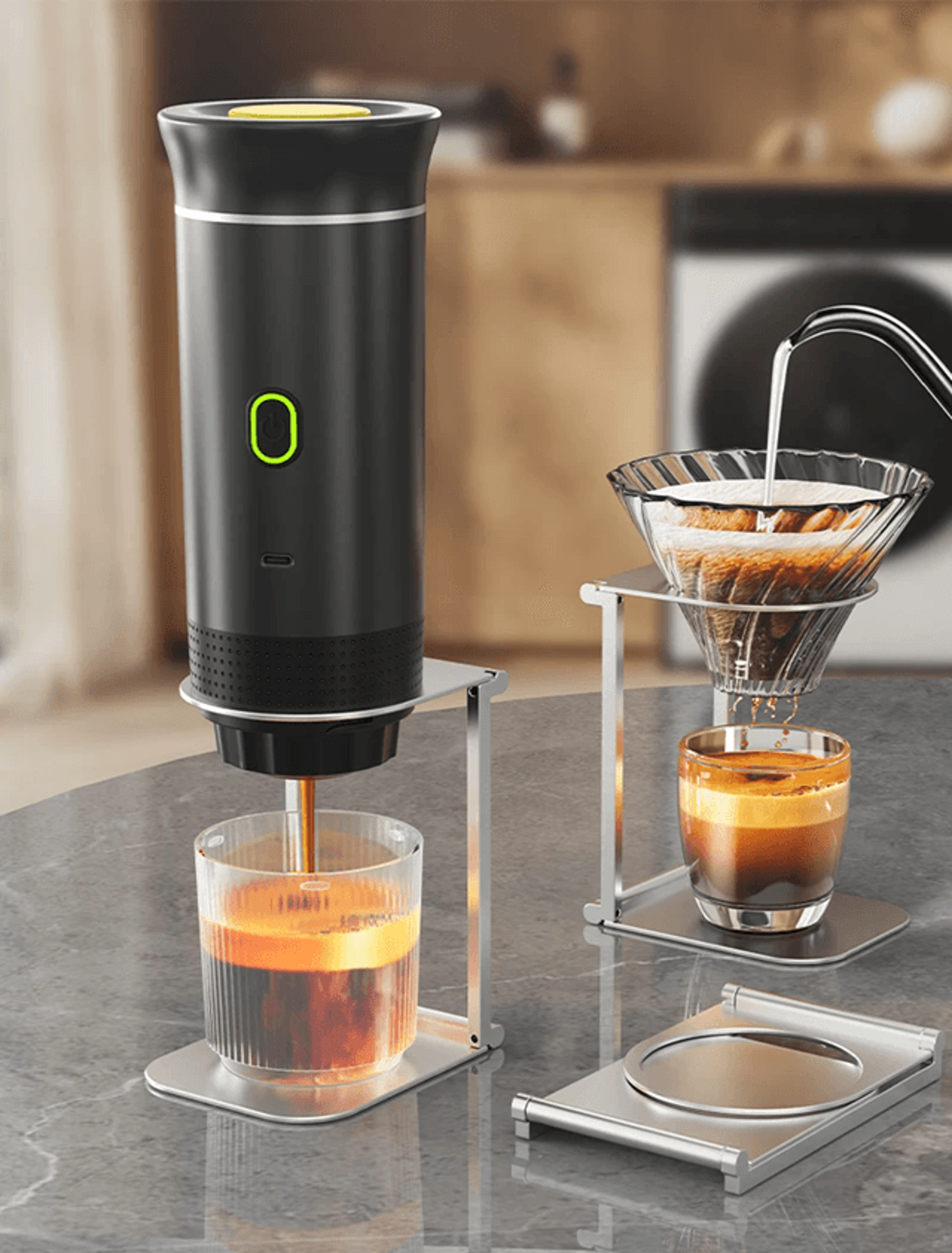 foldable aluminum coffee drip holder portable espresso support stand
