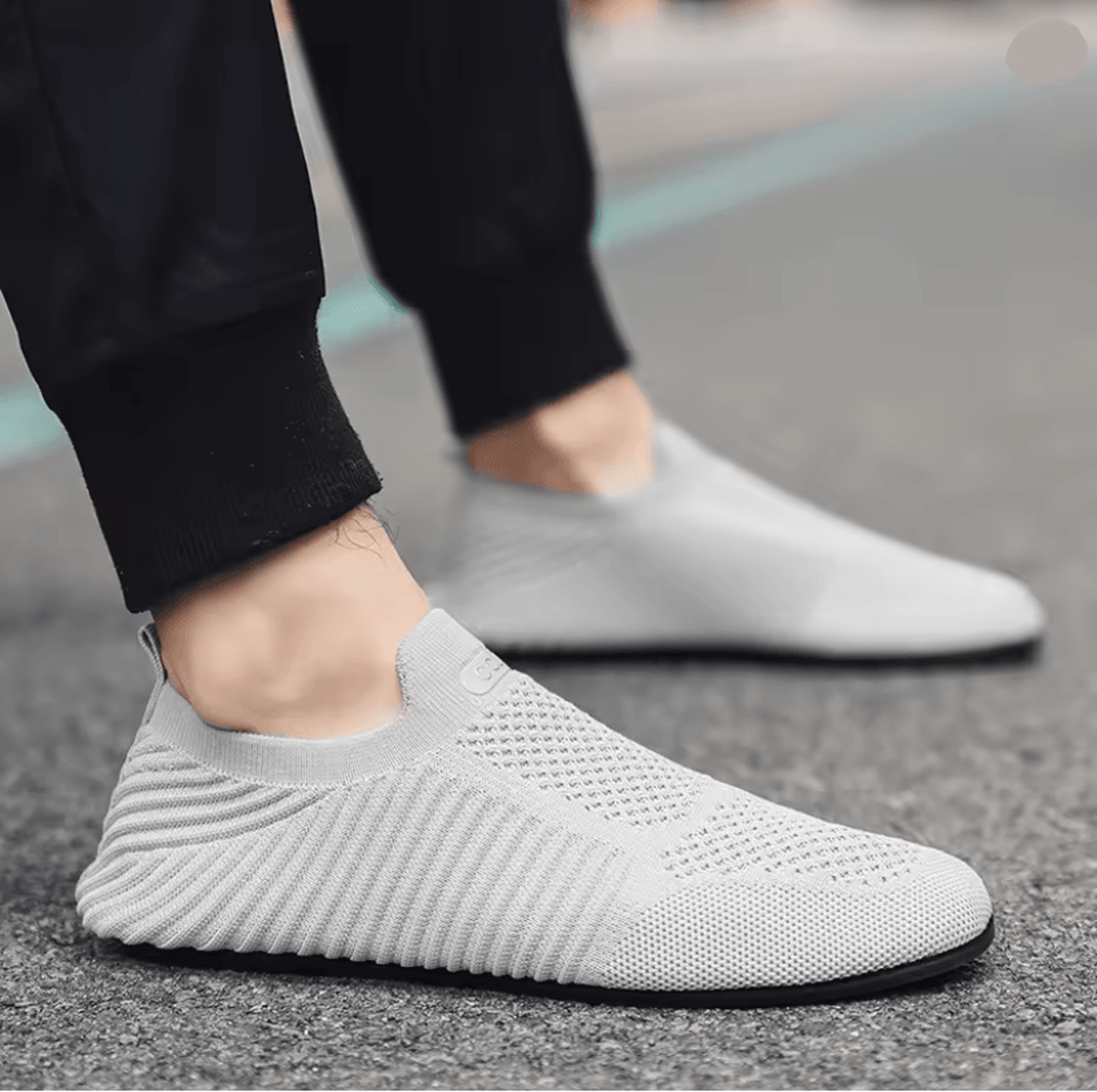 mens slip on loafers breathable casual walking shoes with soft sole