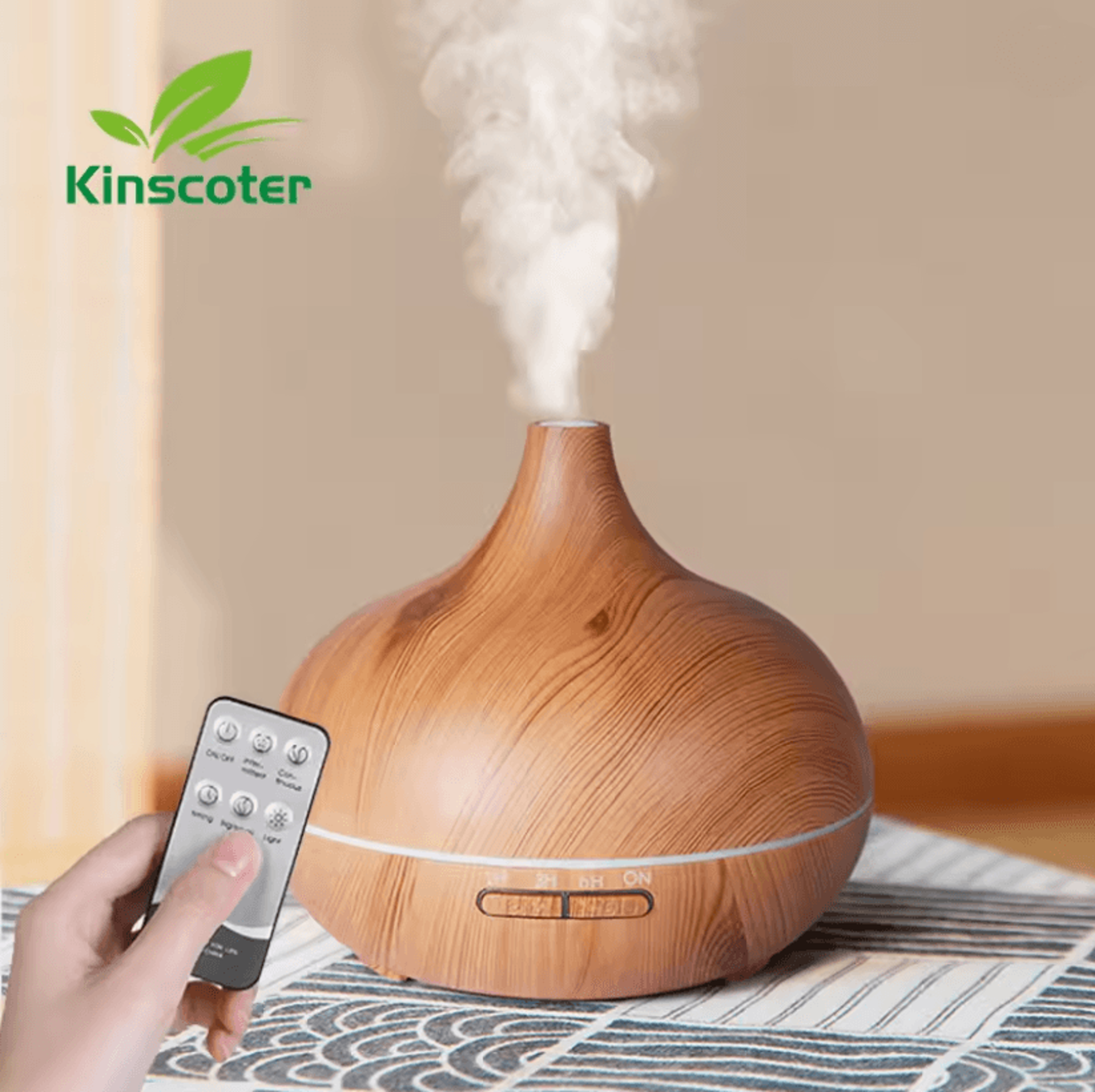 aromatherapy essential oil diffuser 500ml ultrasonic humidifier with remote control and 7 color light