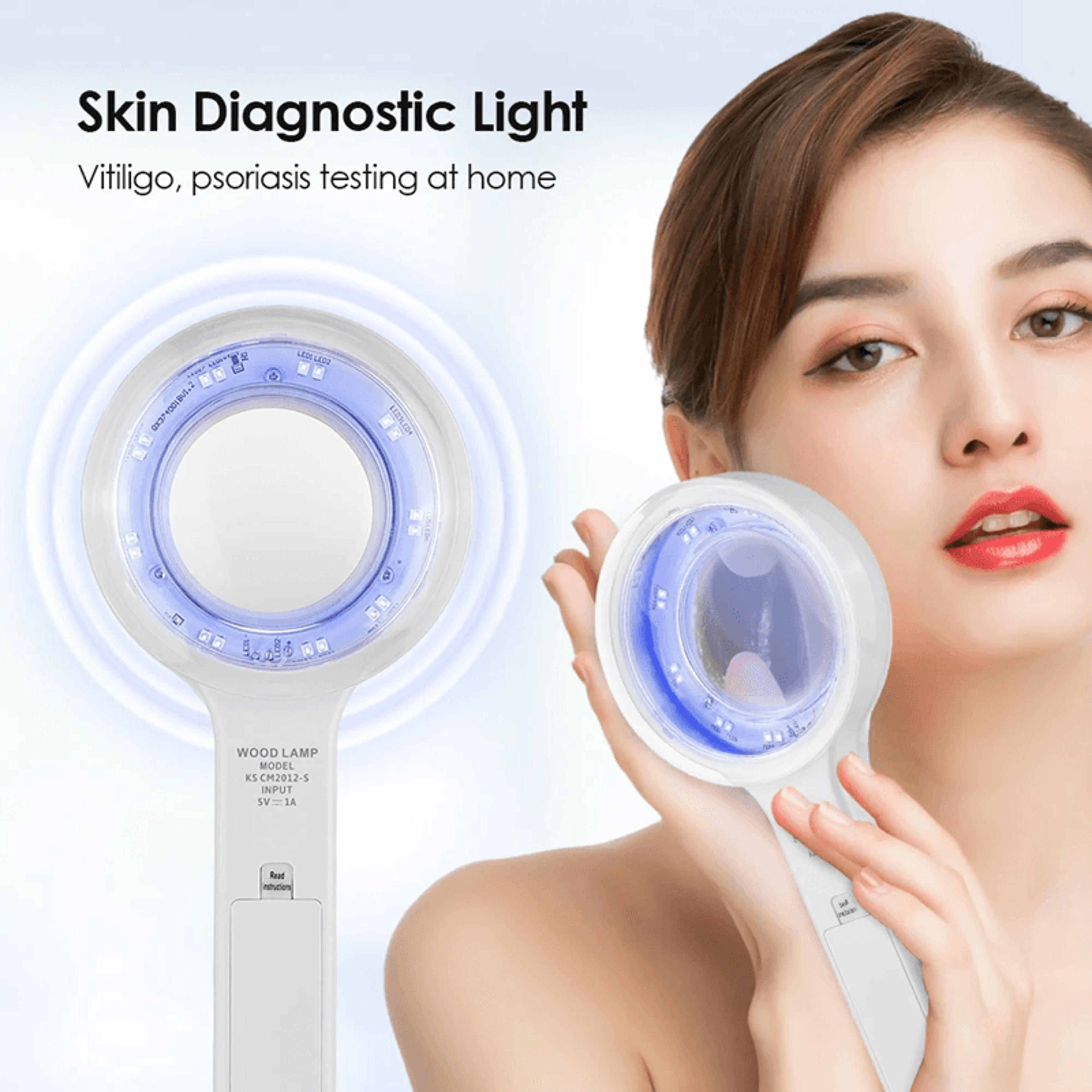 woods lamp skin analyzer uv magnifying light for facial skin care testing